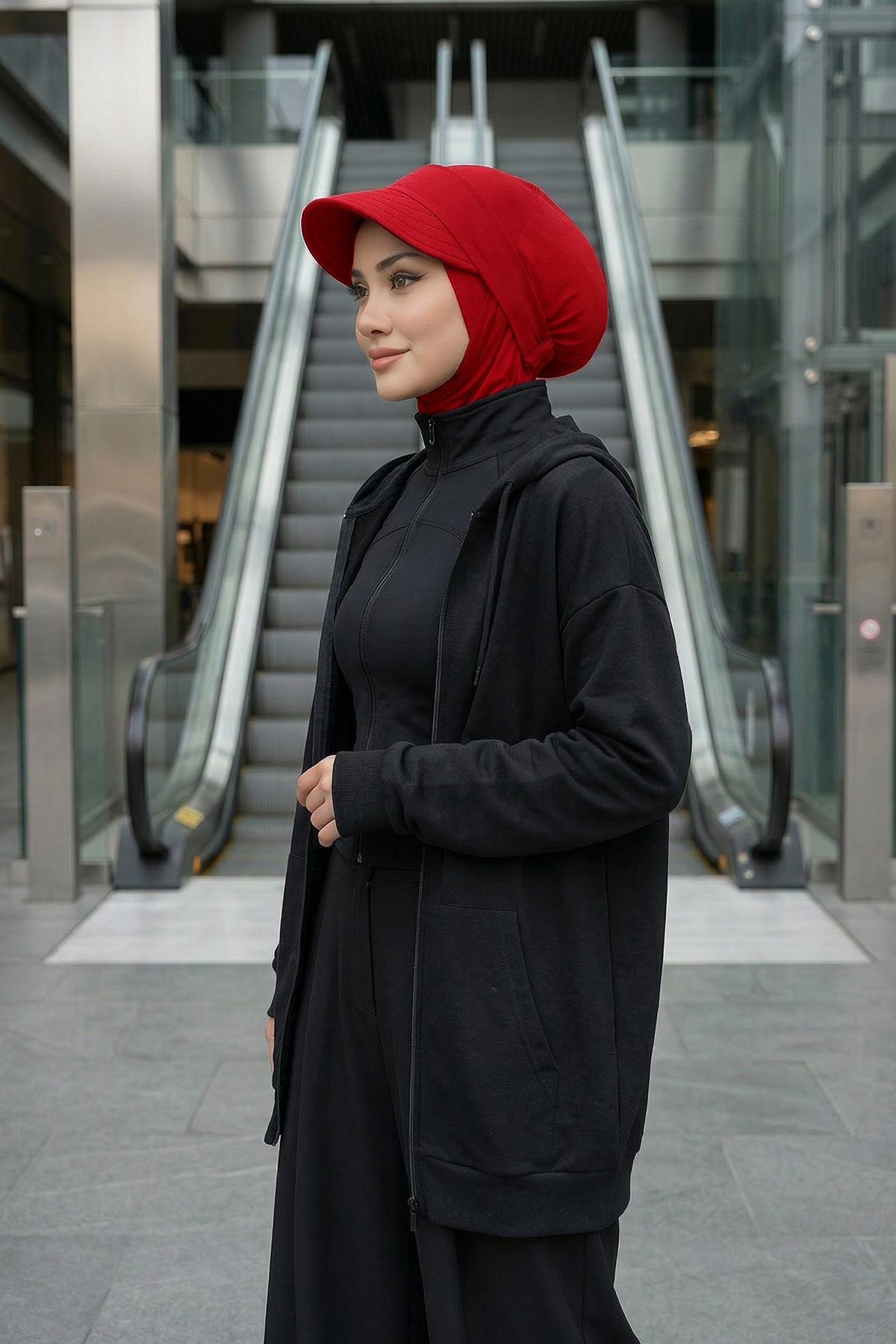 Çıkarılabilir Siperlikli Tesettür Bone,B-82