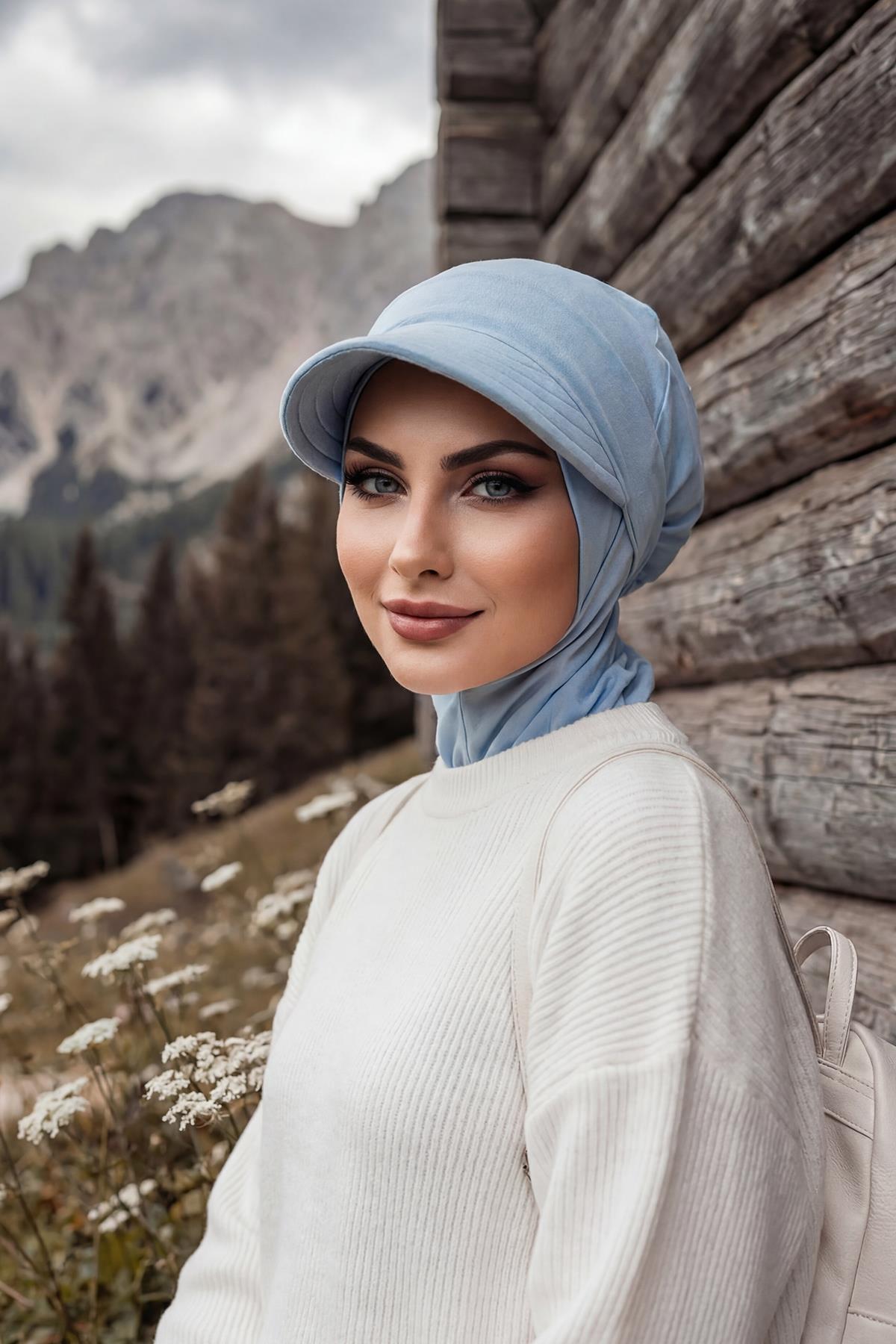 Çıkarılabilir Siperlikli Tesettür Bone,B-82