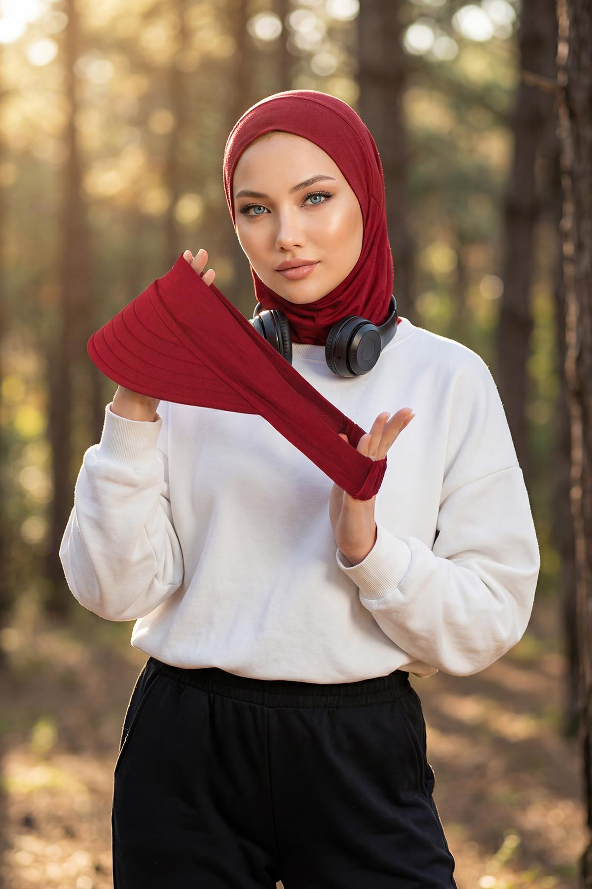 Çıkarılabilir Siperlikli Tesettür Bone,B-82