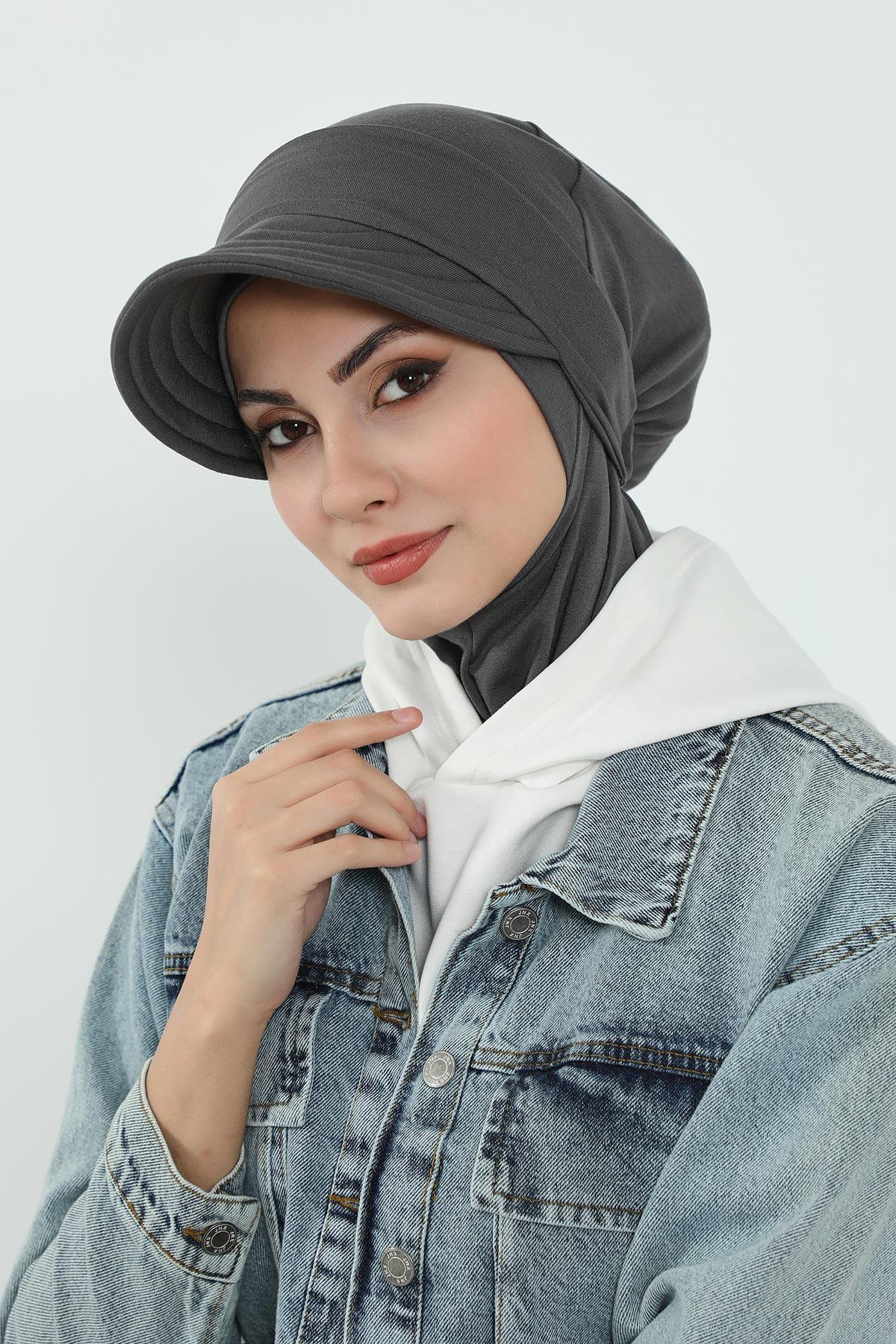 Çıkarılabilir Siperlikli Tesettür Bone,B-82