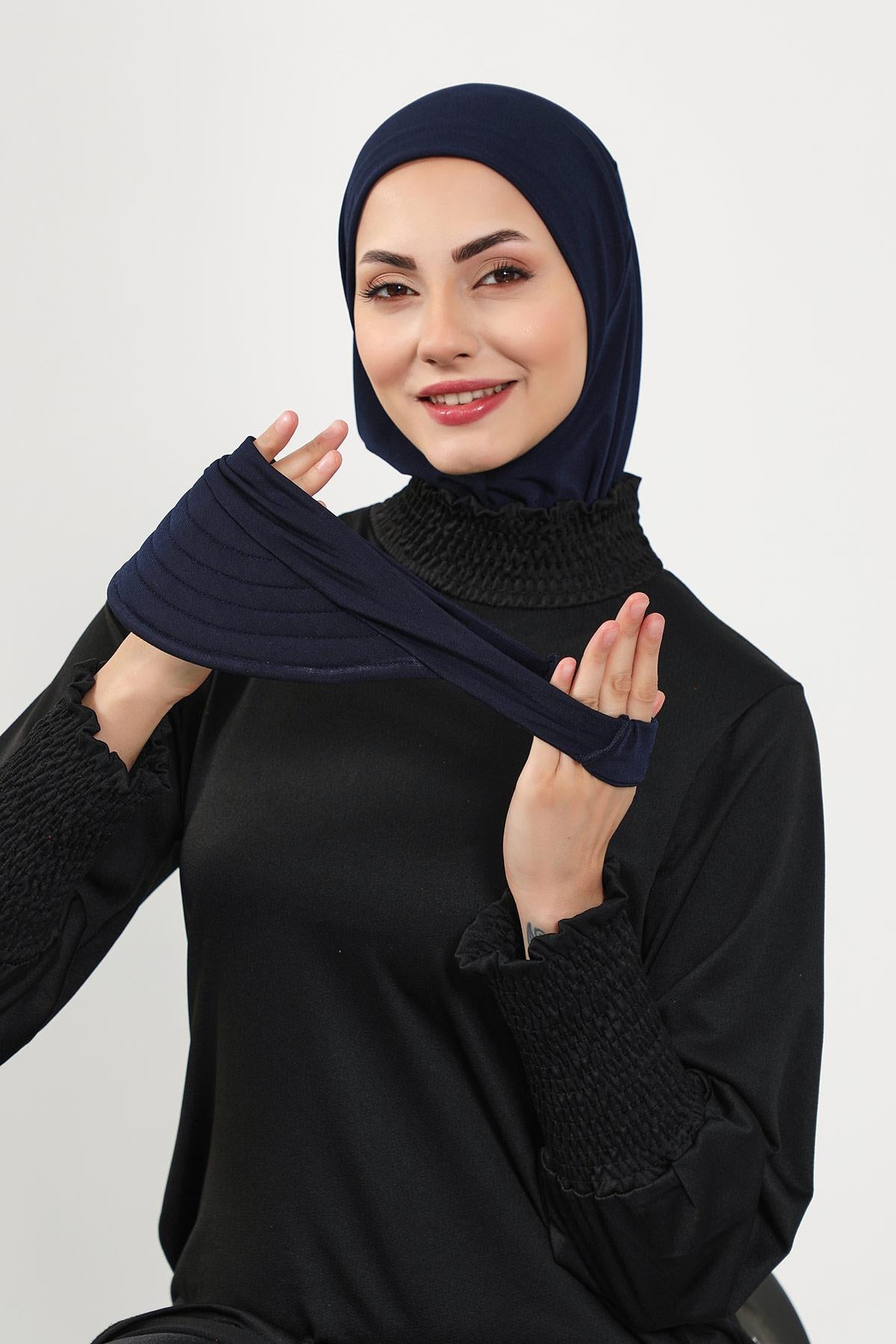 Çıkarılabilir Siperlikli Tesettür (Deniz,Havuz) Yüzücü Bonesi,B-82SN