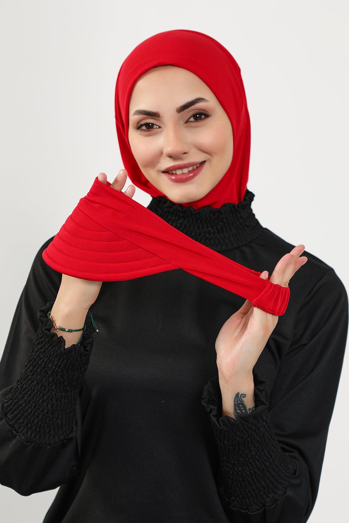 Çıkarılabilir Siperlikli Tesettür (Deniz,Havuz) Yüzücü Bonesi,B-82SN