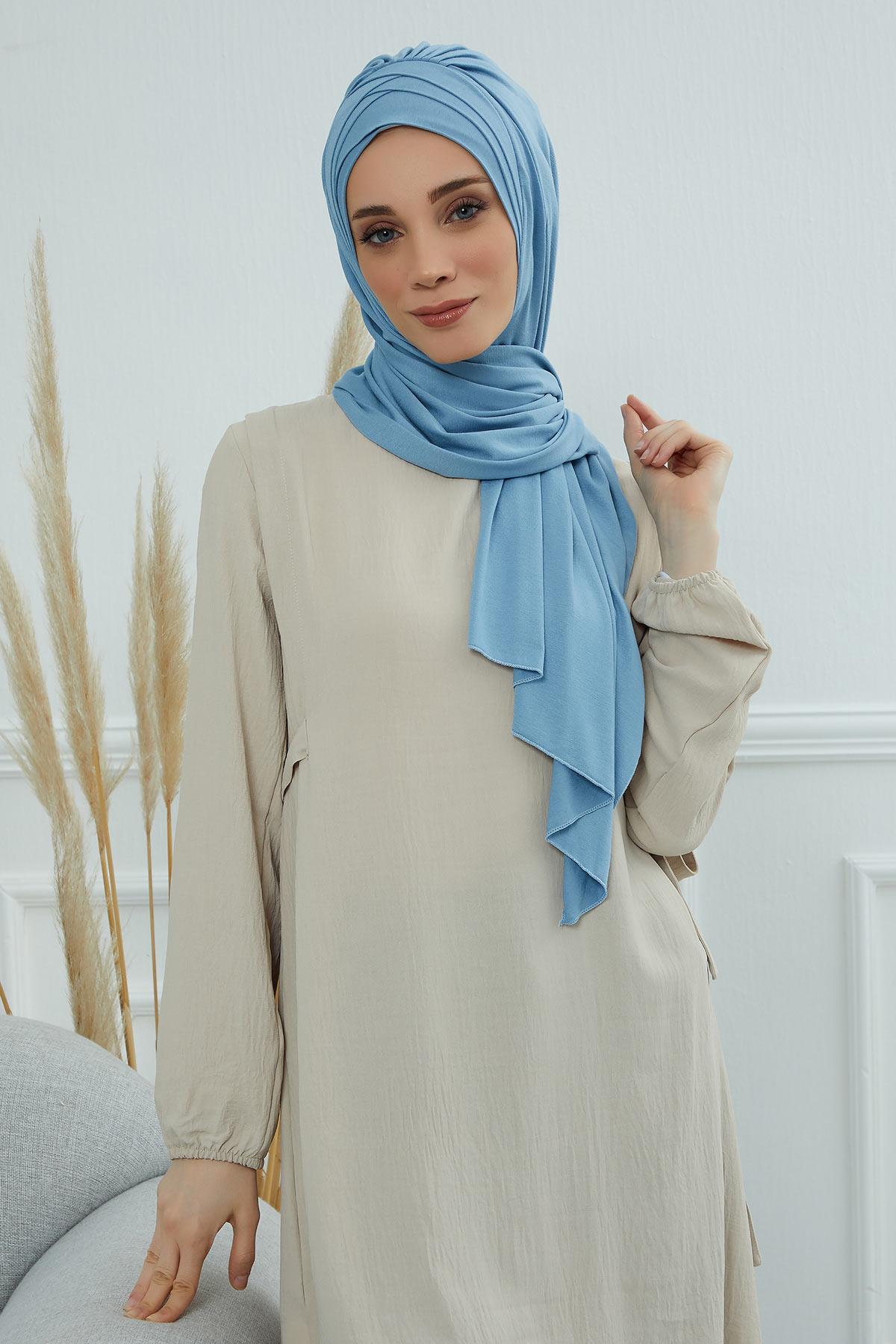 Çoklu Çapraz Dikim Pratik Penye Şal,PS-41