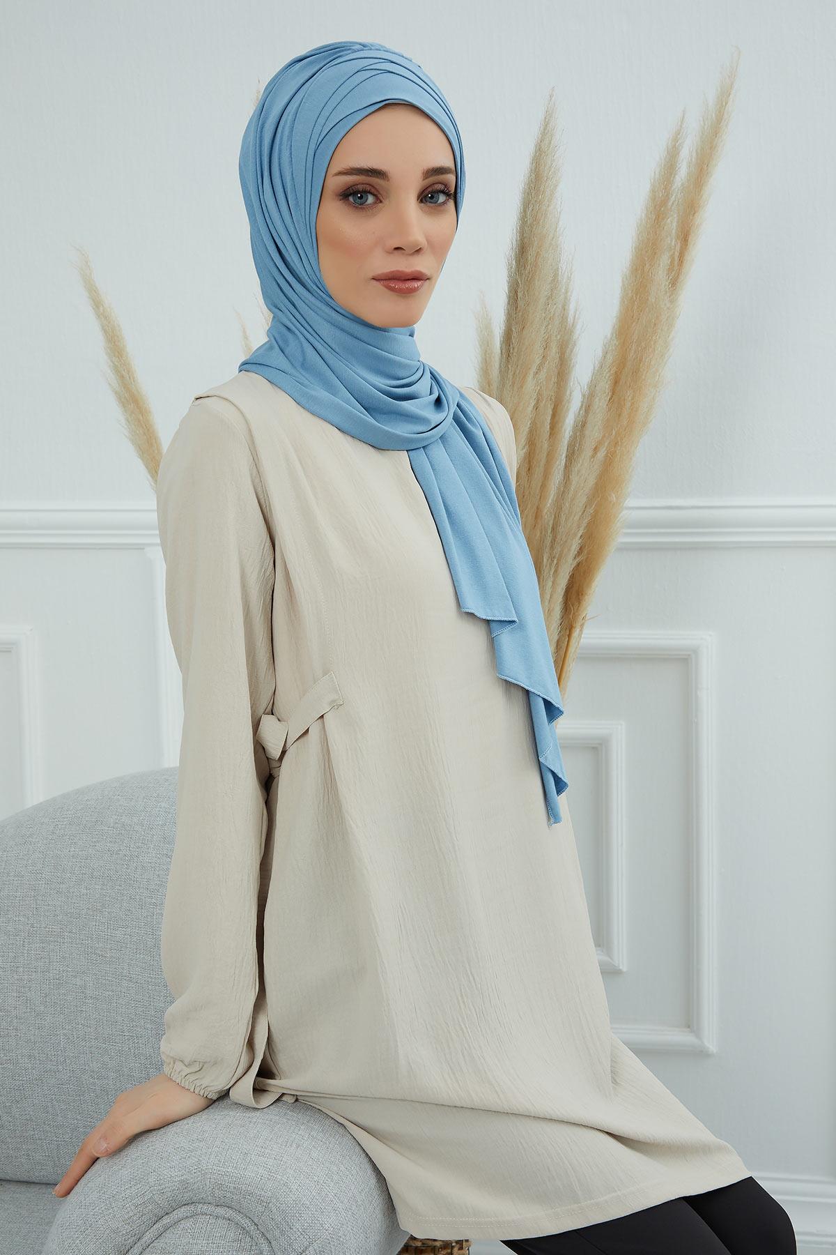 Çoklu Çapraz Dikim Pratik Penye Şal,PS-41