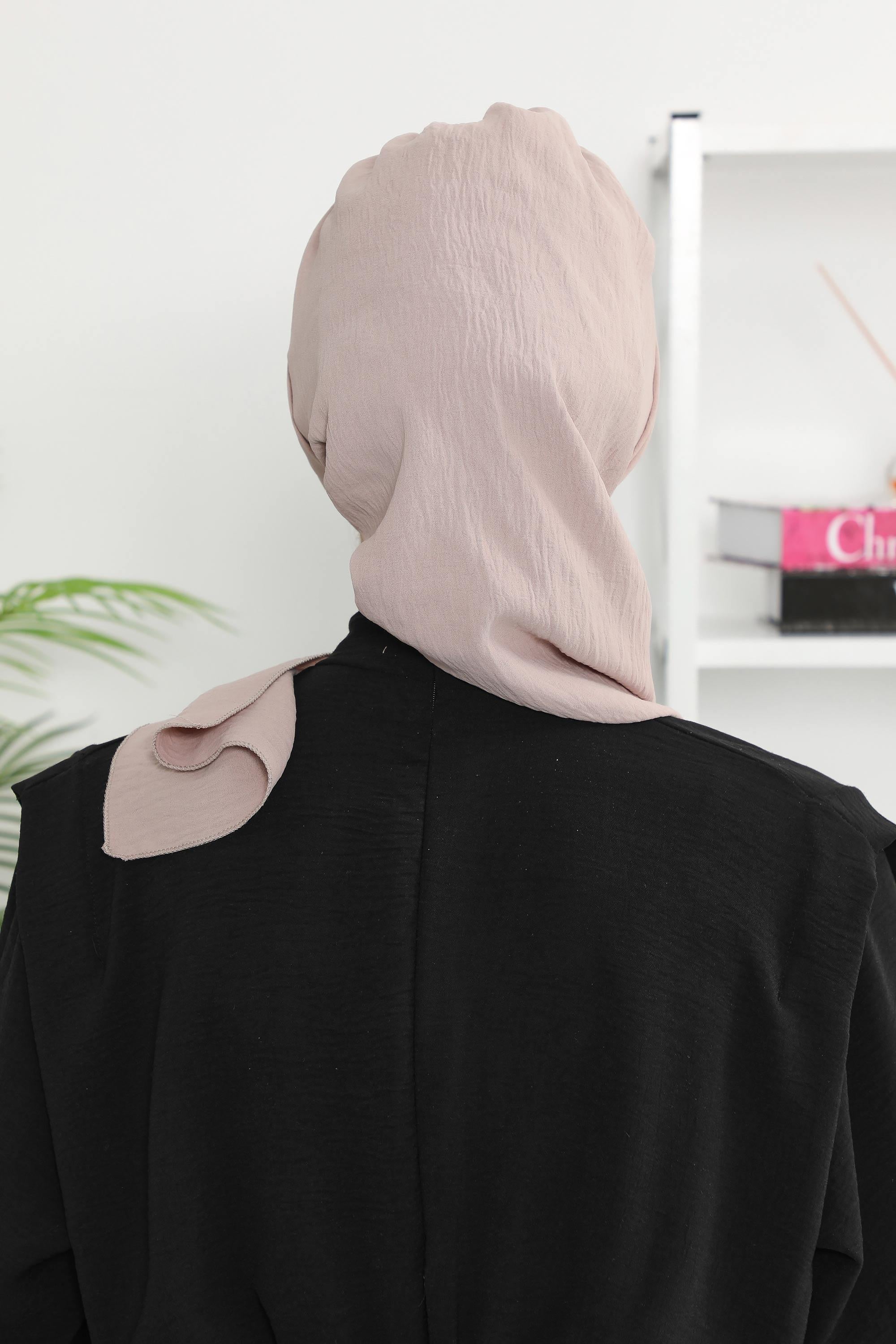 Dekolte Kapatabilen Gold Aksesuarlı Hazır Türban,HT-11A