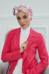 Desenli Dev Fiyonklu Bone,B-11YD