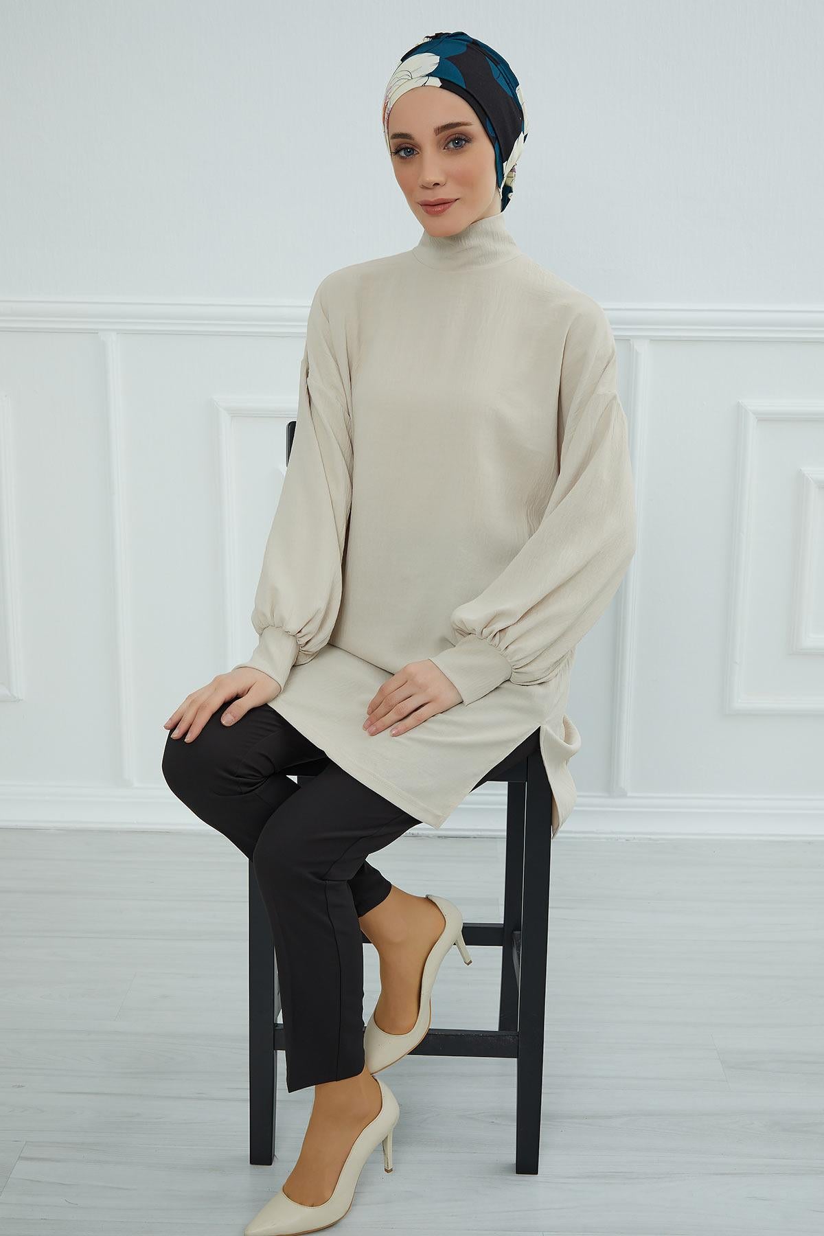 Desenli Penye Bone,B-53YD