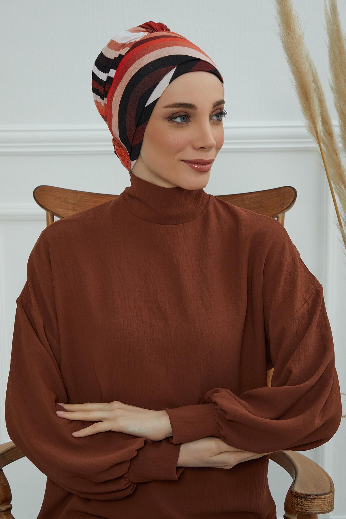 Desenli Penye Bone,B-53YD