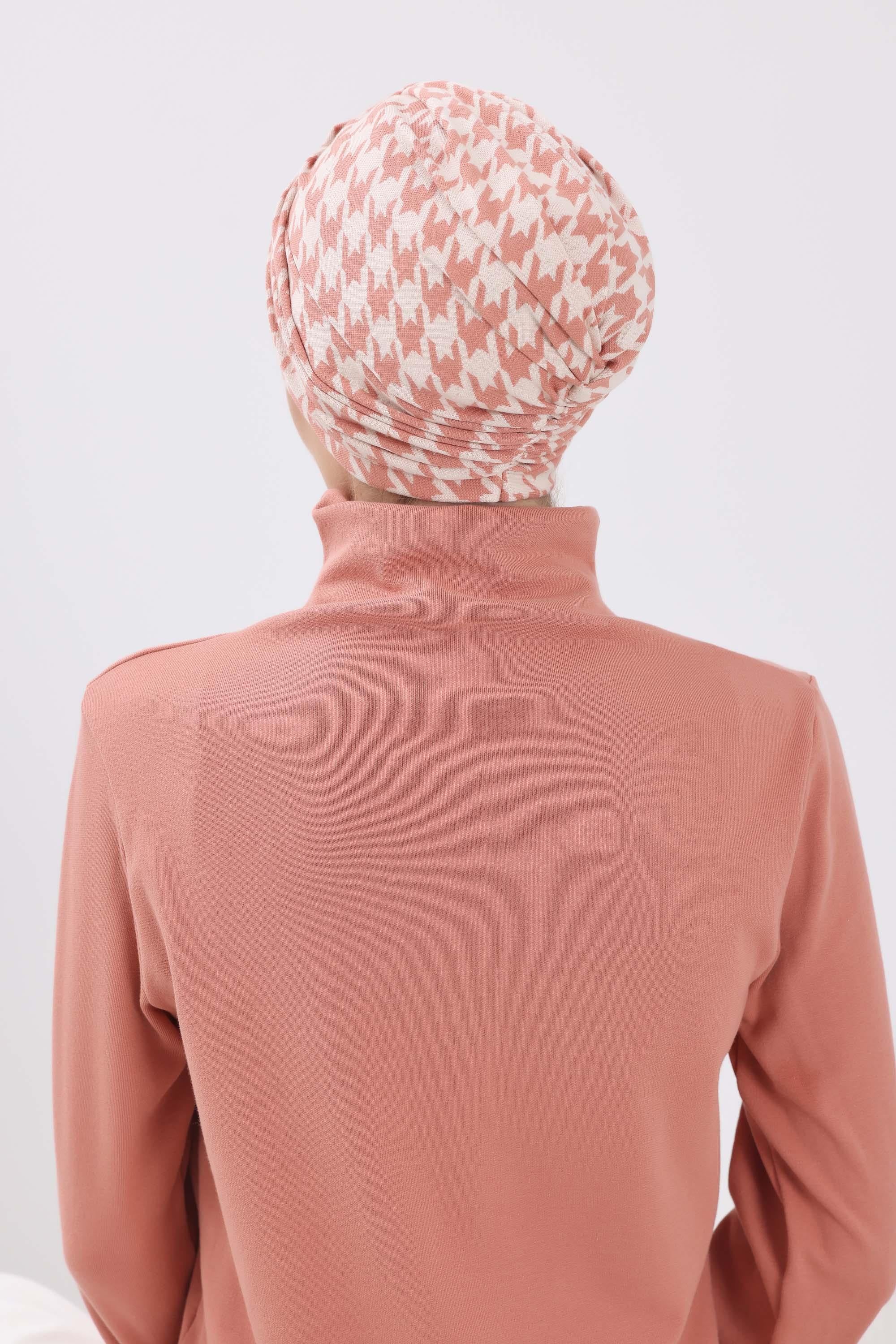 Desenli Tesettür Bone,B-9DIV