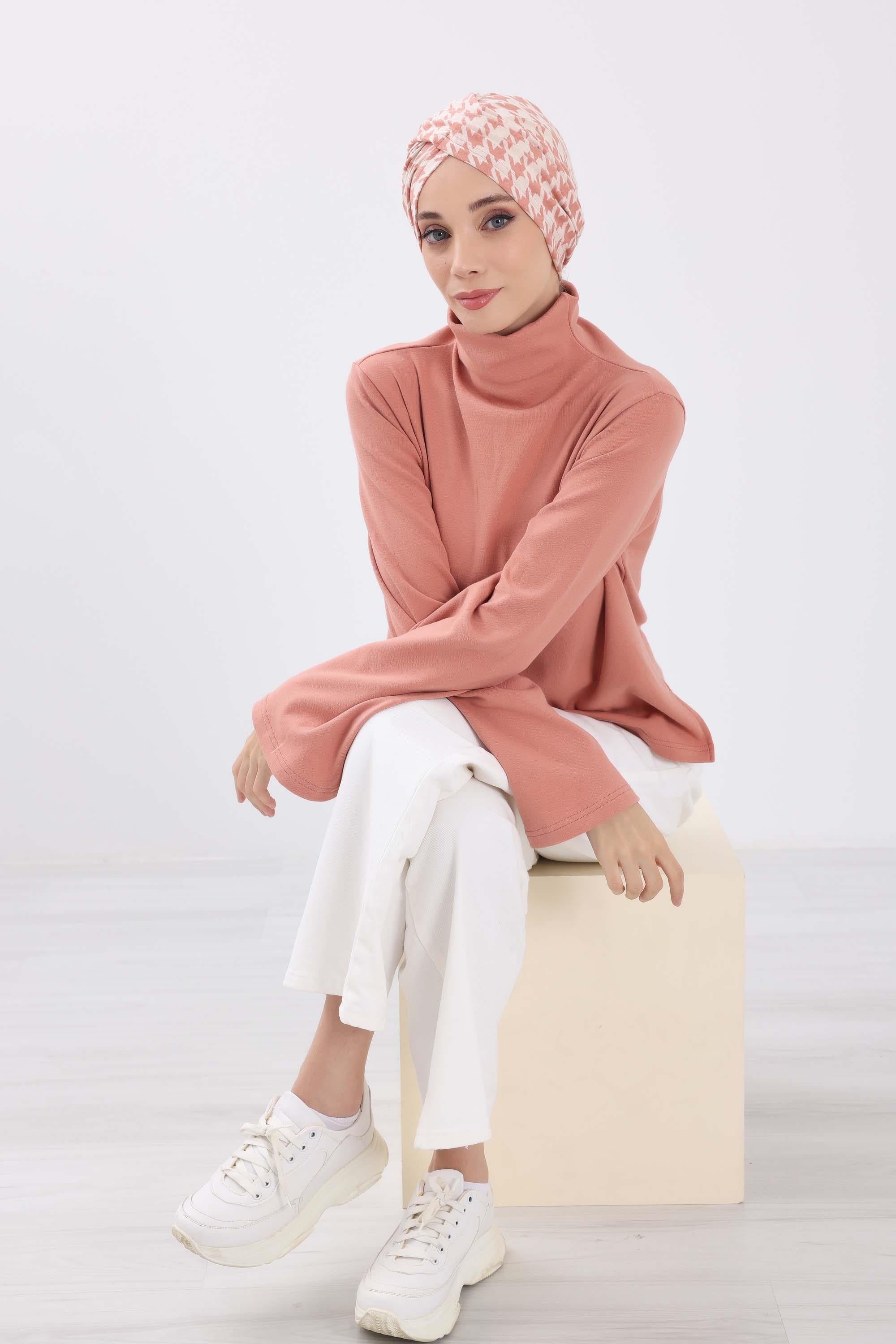 Desenli Tesettür Bone,B-9DIV