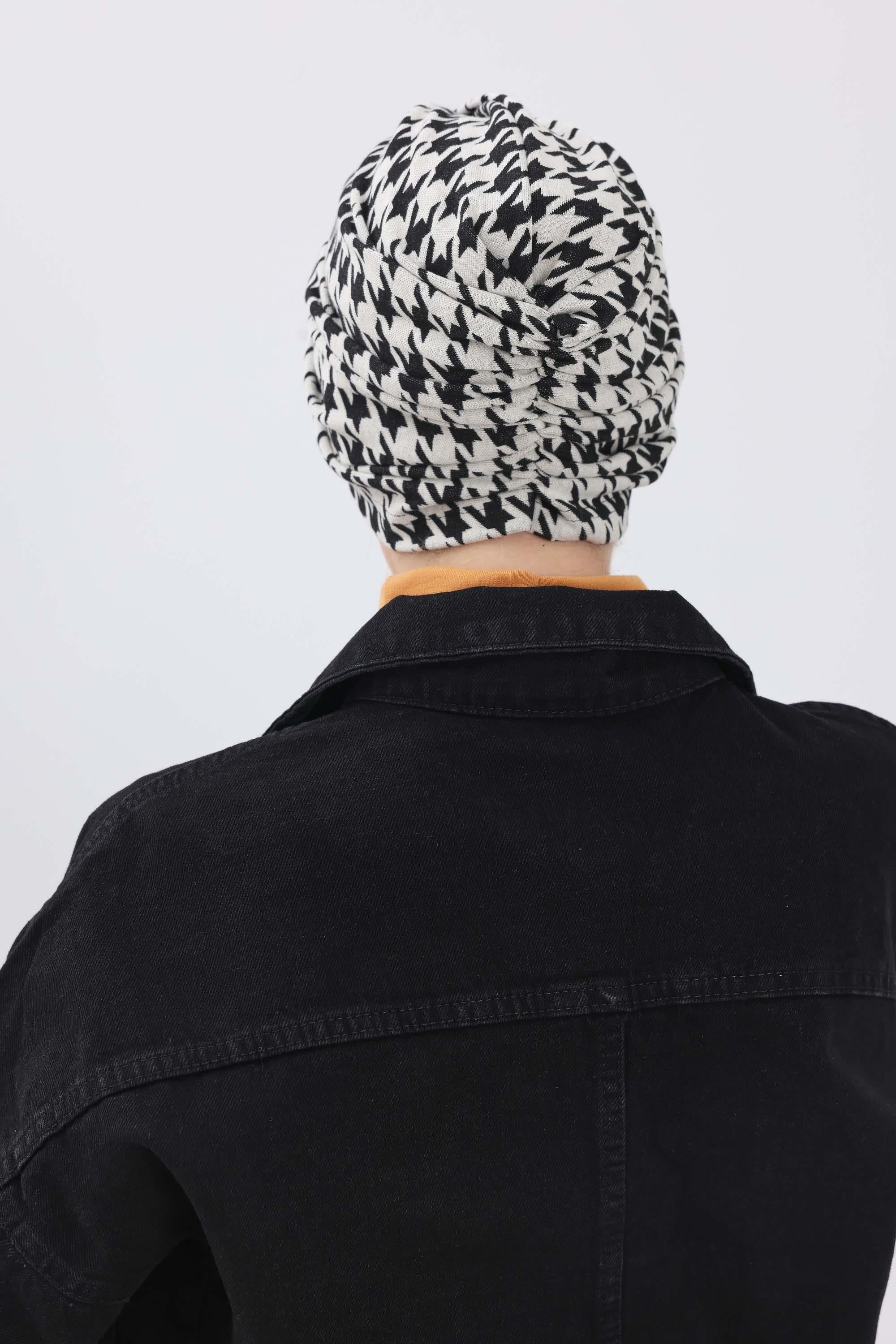 Desenli Tesettür Bone,B-9DIV