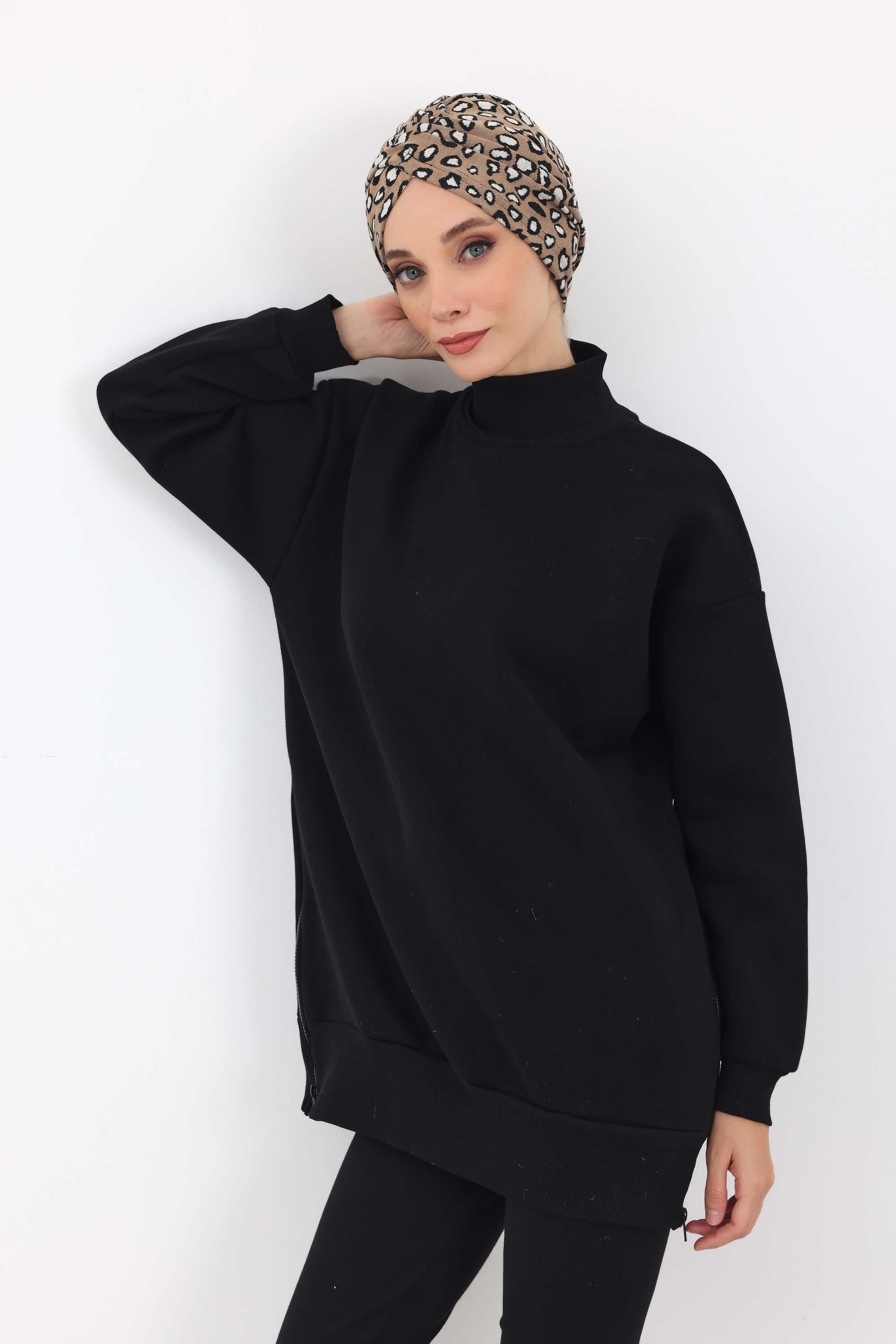 Desenli Tesettür Bone,B-9DIV