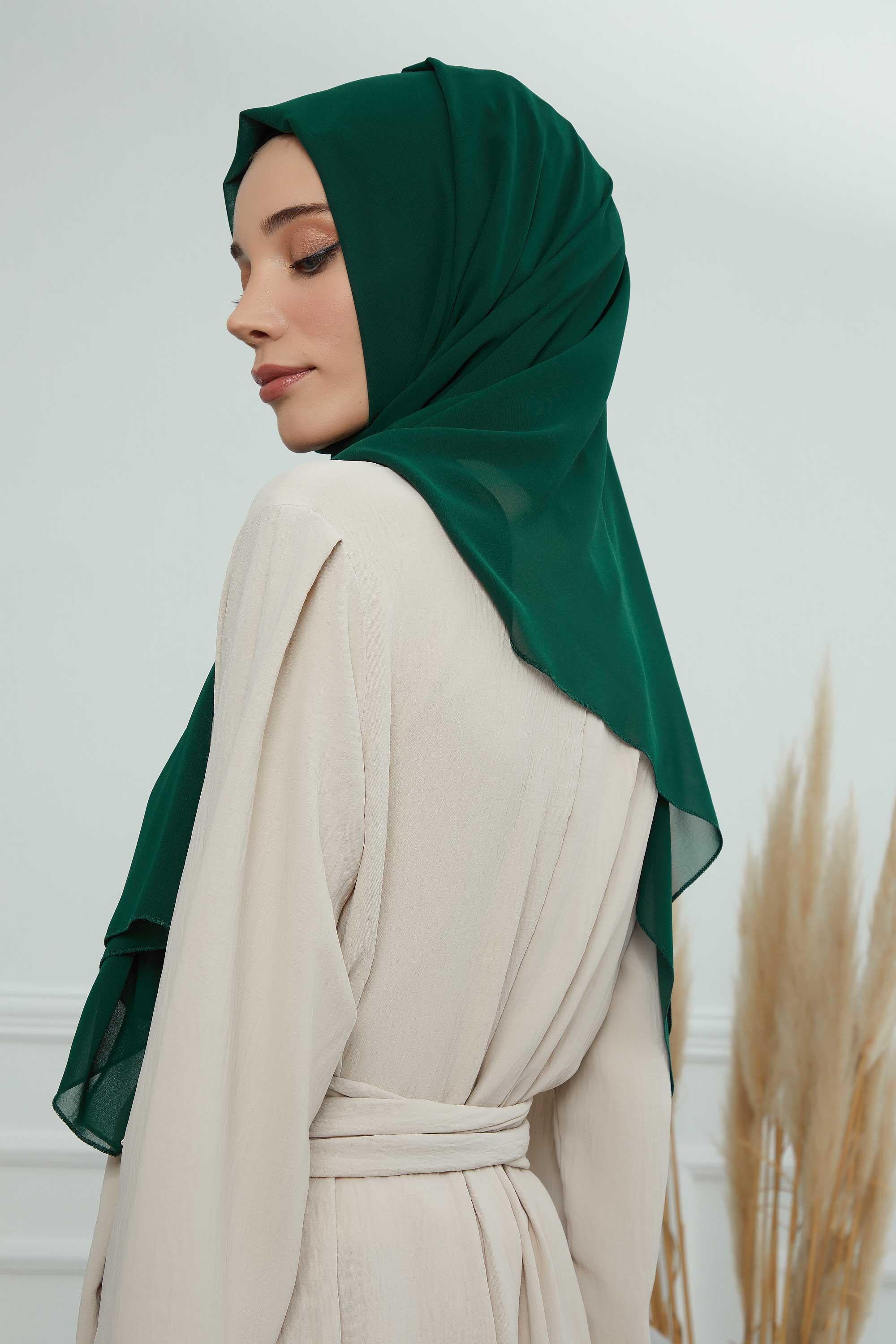Dikdörtgen Klasik Şifon Şal,CTS-1