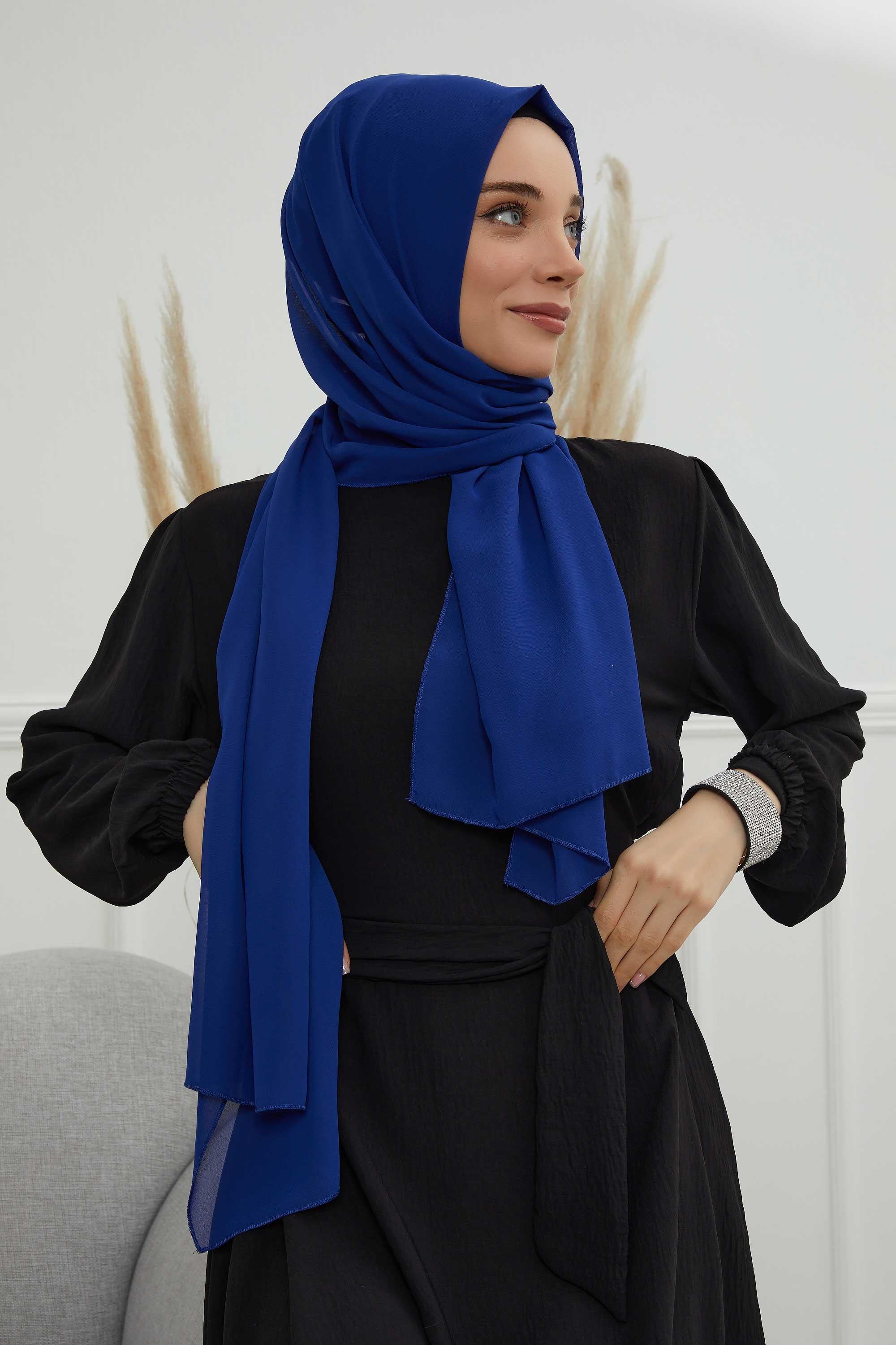 Dikdörtgen Klasik Şifon Şal,CTS-1