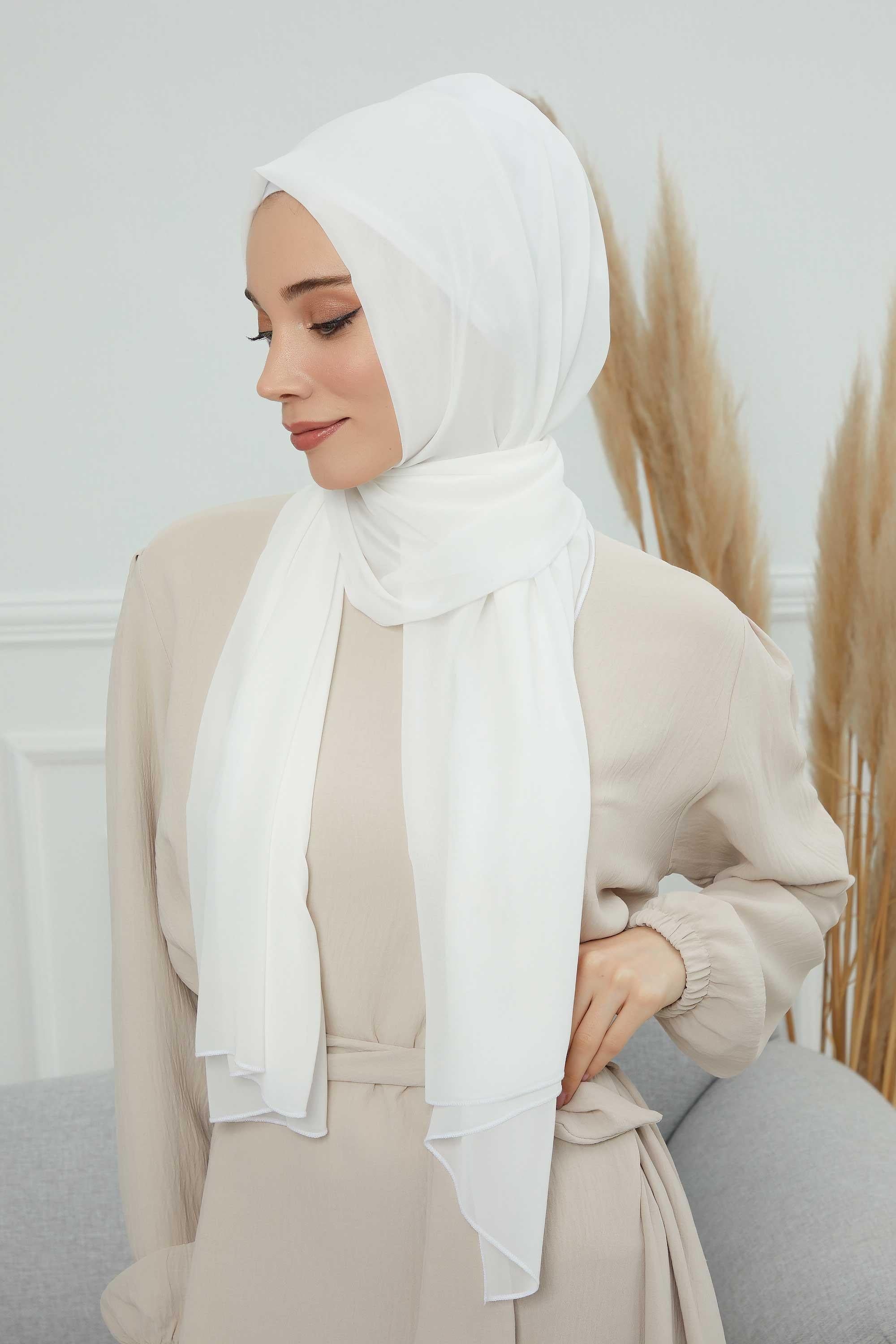 Dikdörtgen Klasik Şifon Şal,CTS-1