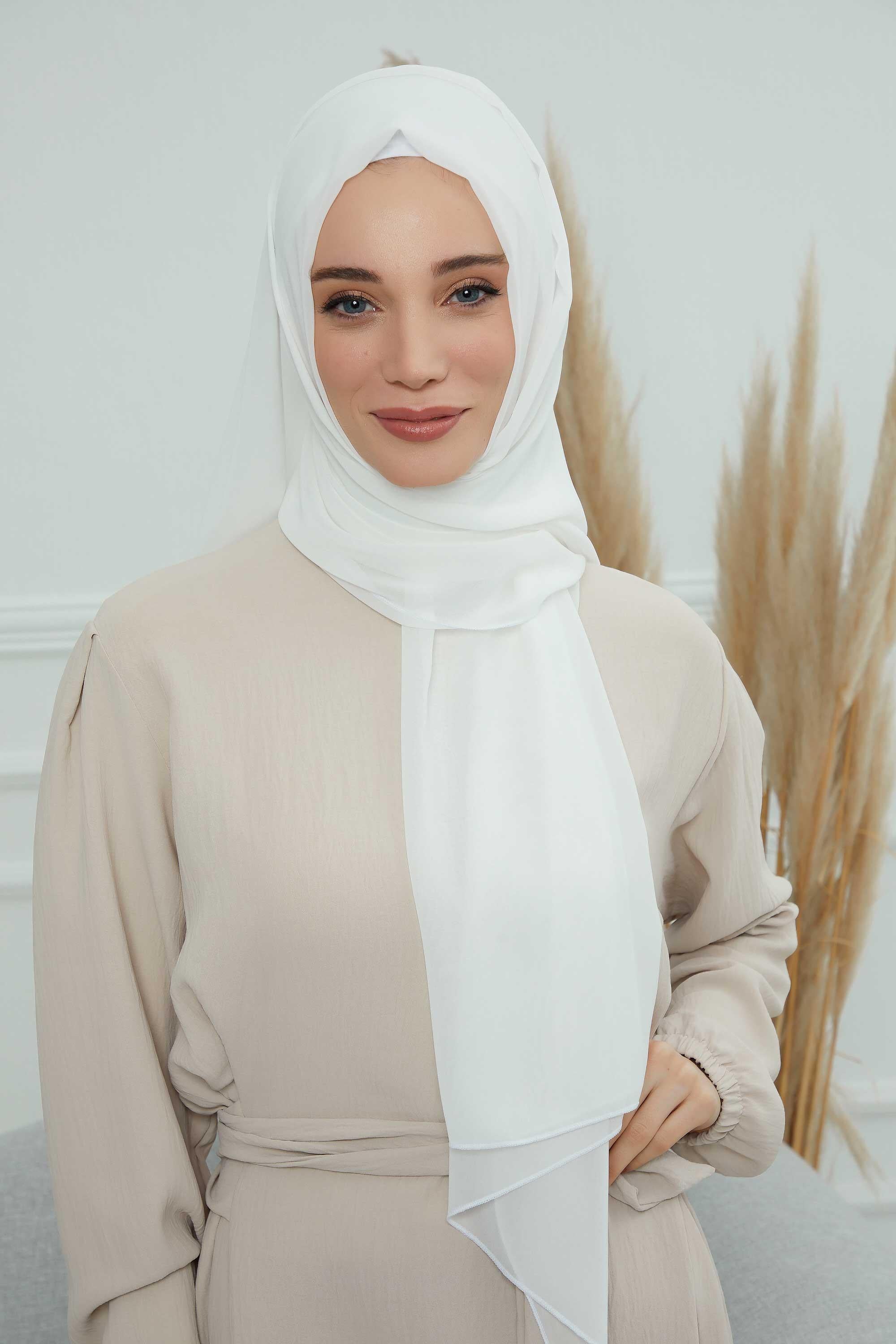 Dikdörtgen Klasik Şifon Şal,CTS-1