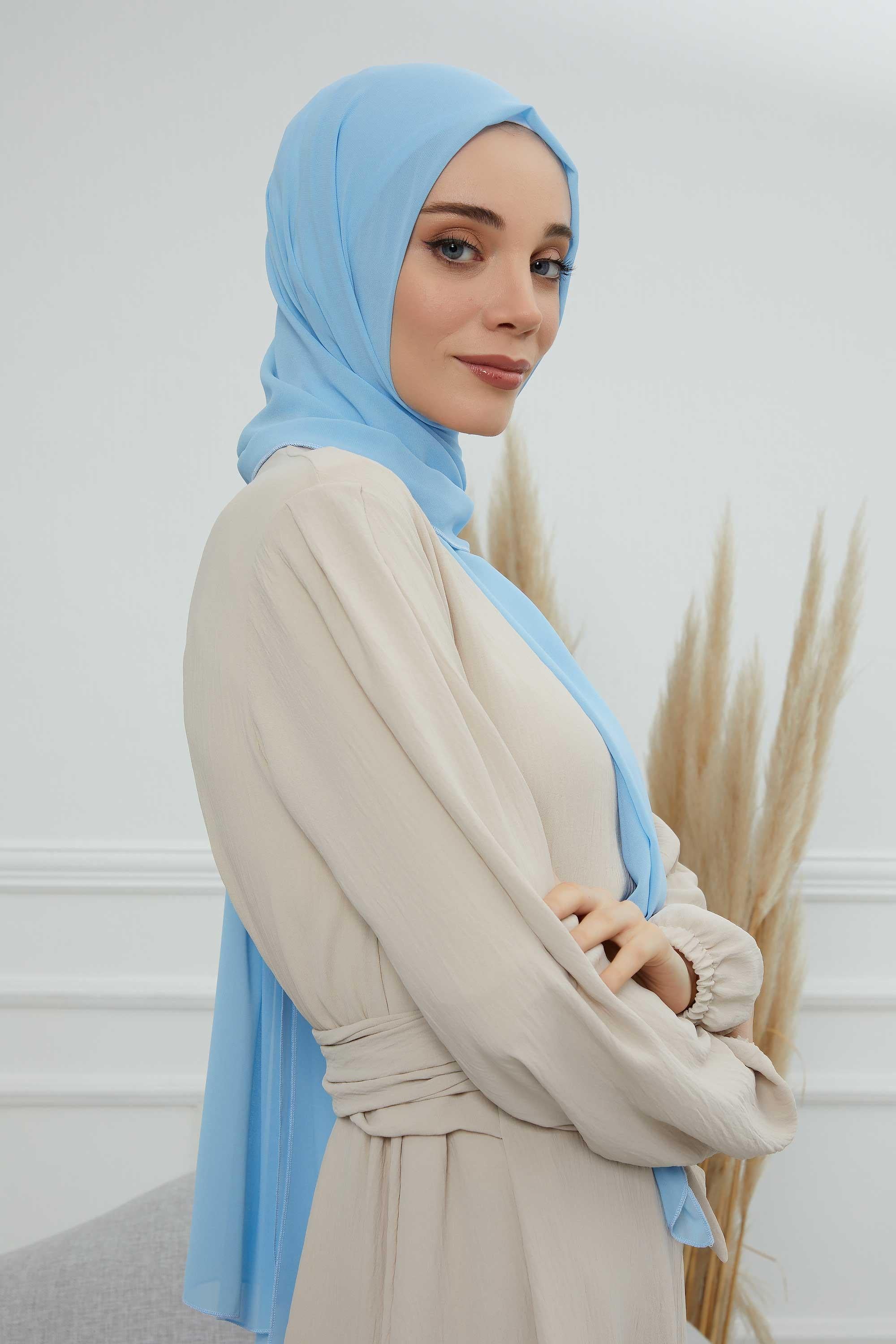 Dikdörtgen Klasik Şifon Şal,CTS-1