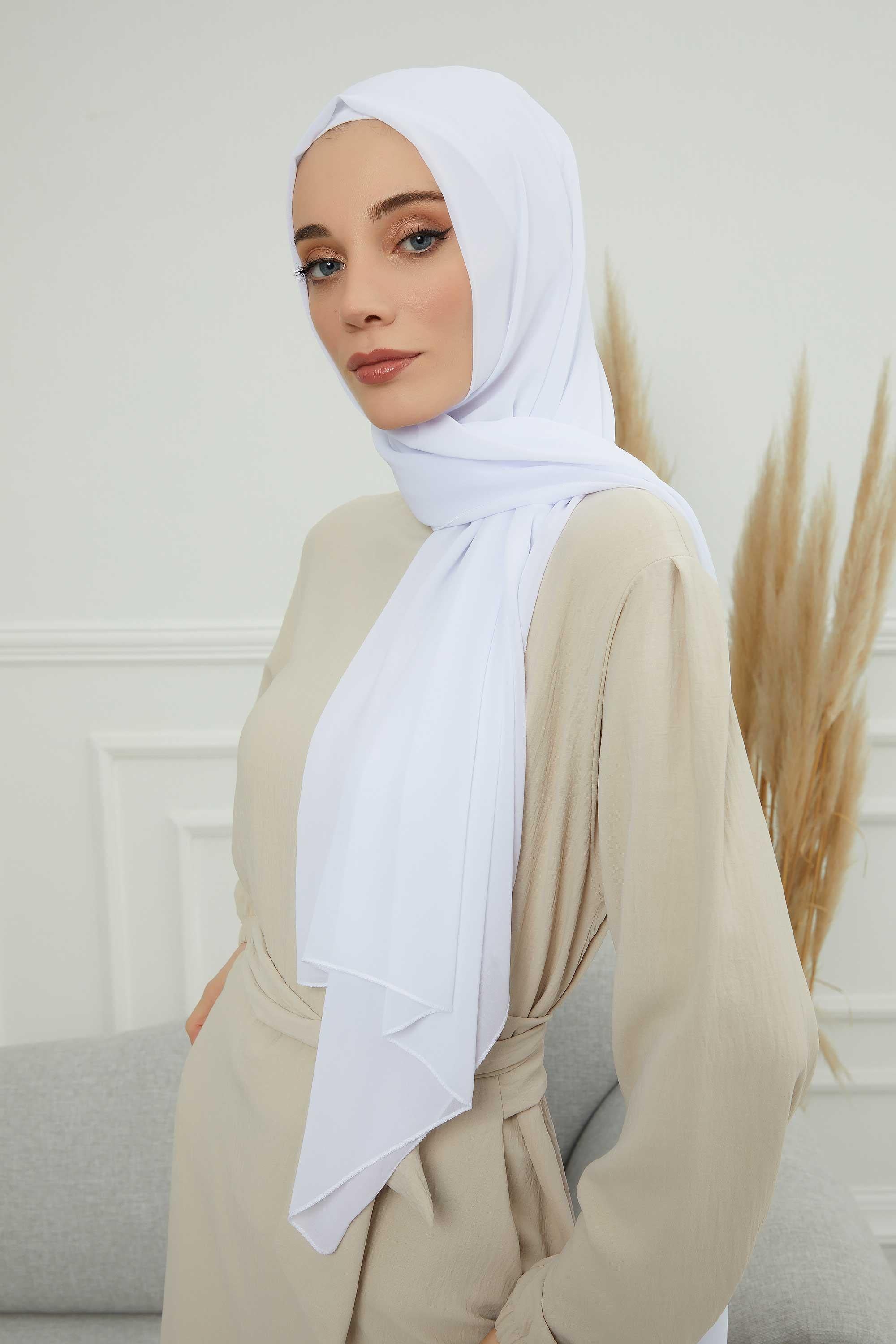 Dikdörtgen Klasik Şifon Şal,CTS-1