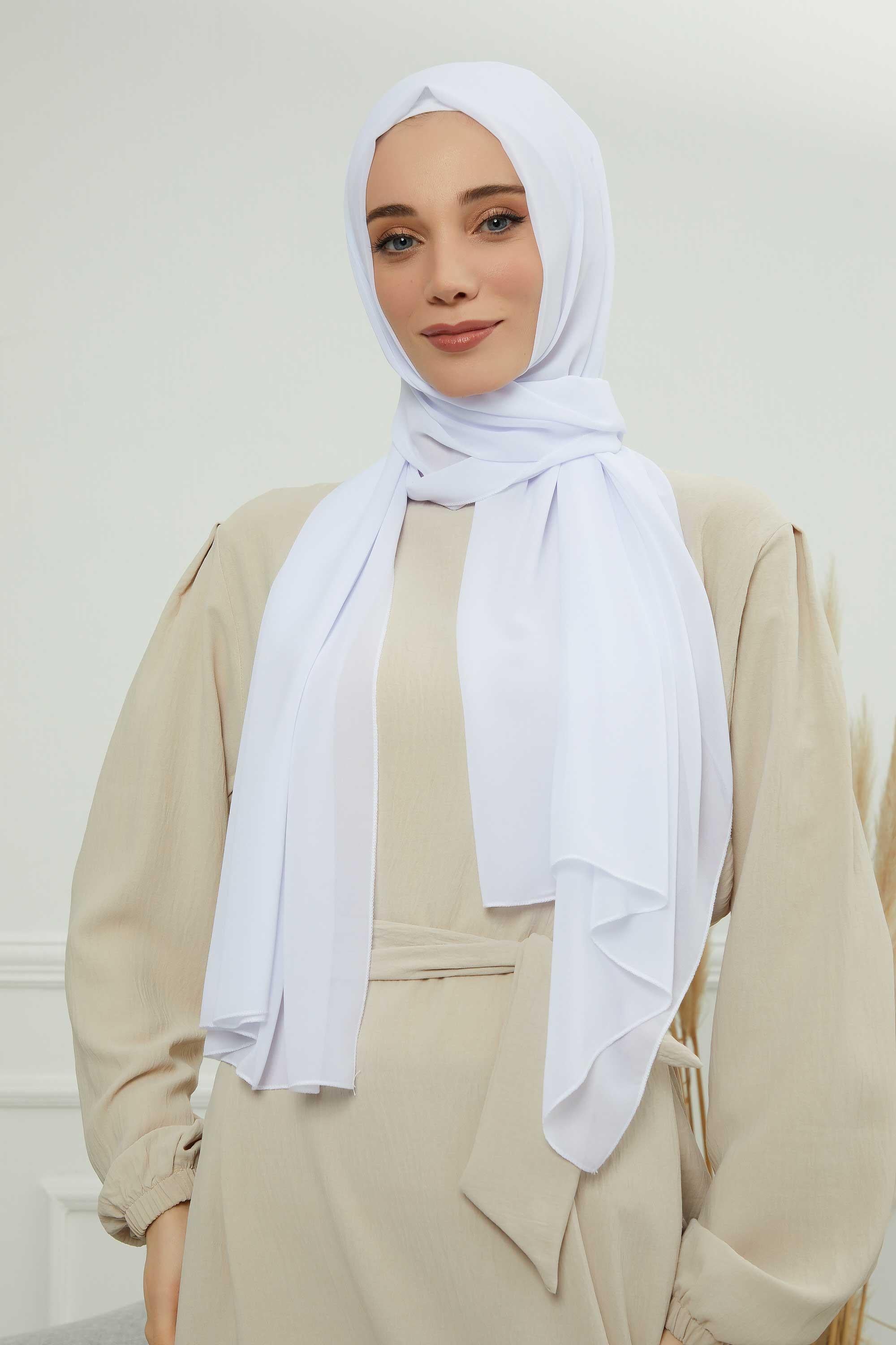 Dikdörtgen Klasik Şifon Şal,CTS-1