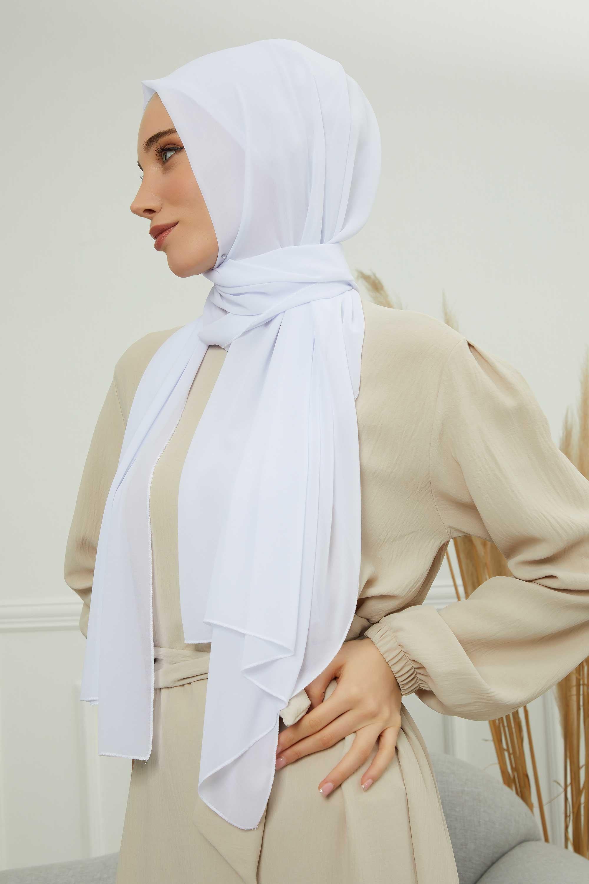Dikdörtgen Klasik Şifon Şal,CTS-1