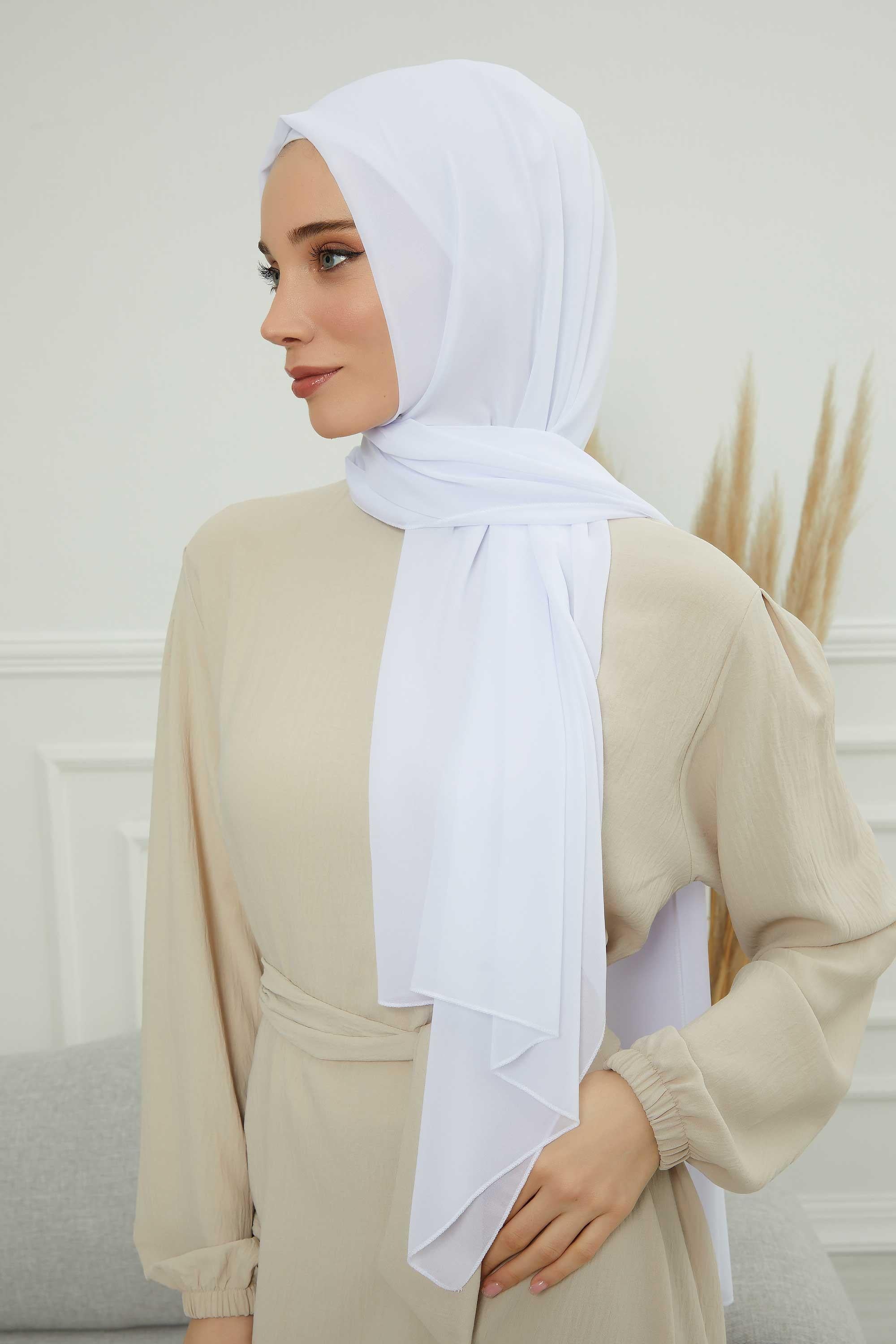 Dikdörtgen Klasik Şifon Şal,CTS-1