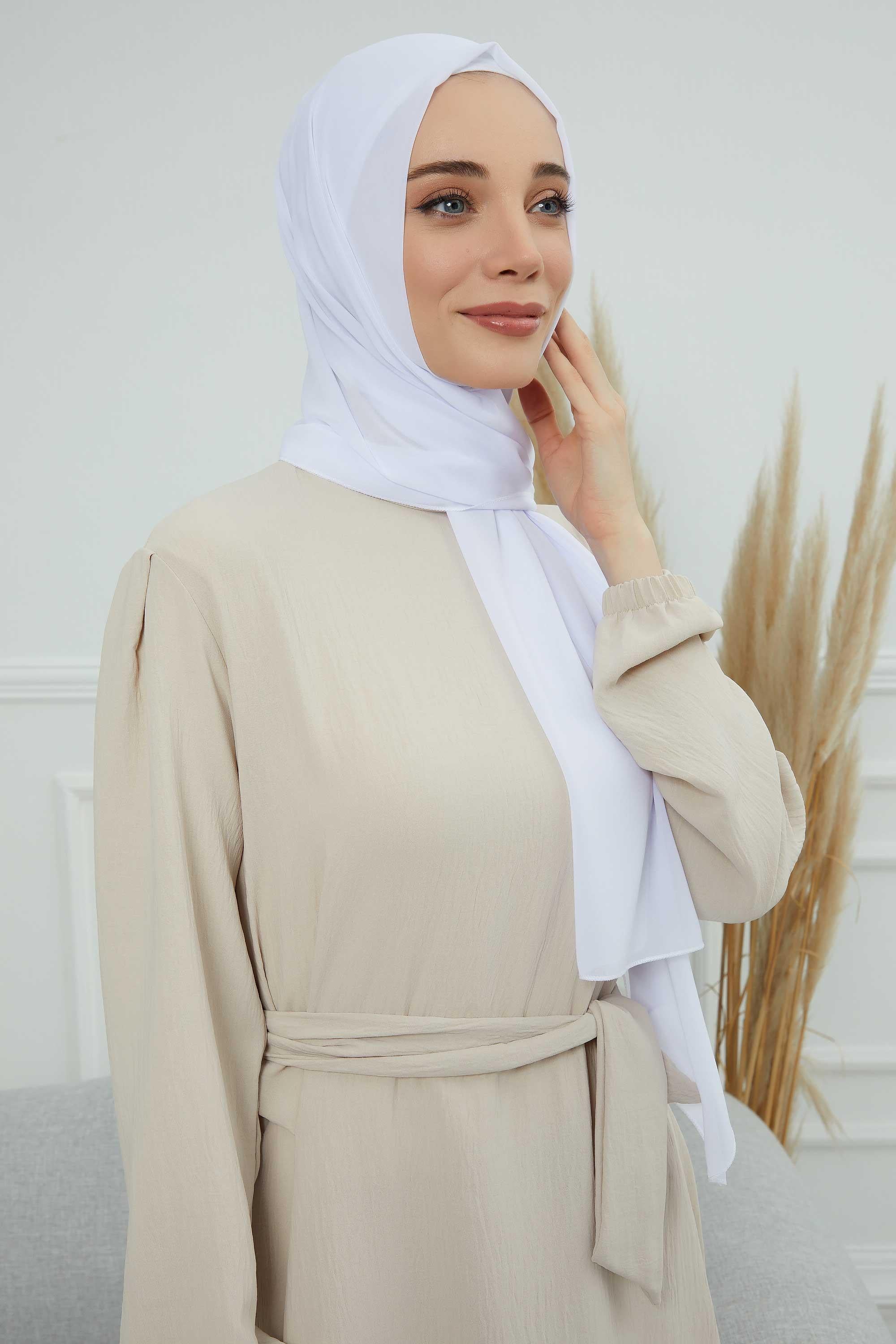 Dikdörtgen Klasik Şifon Şal,CTS-1