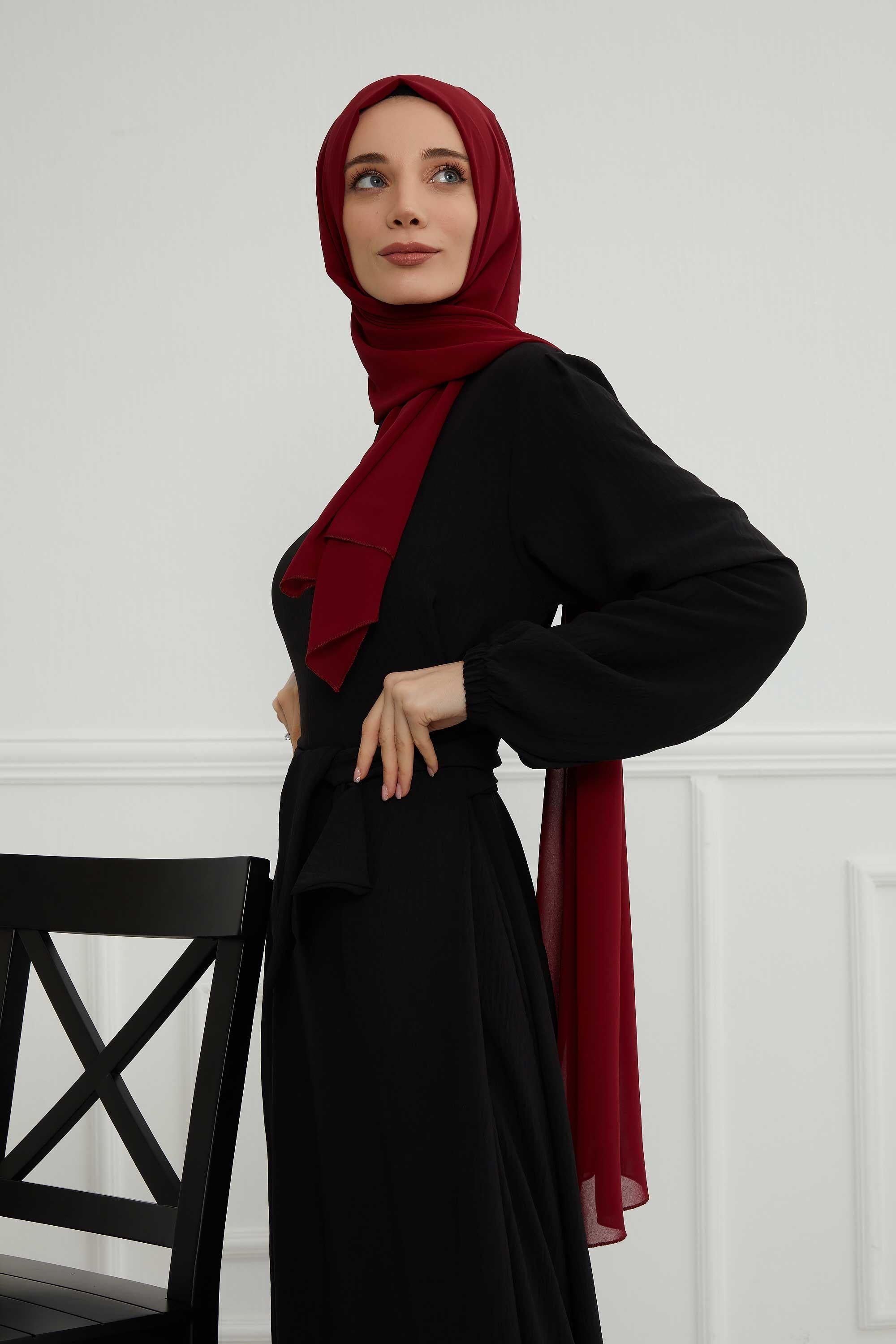 Dikdörtgen Klasik Şifon Şal,CTS-1