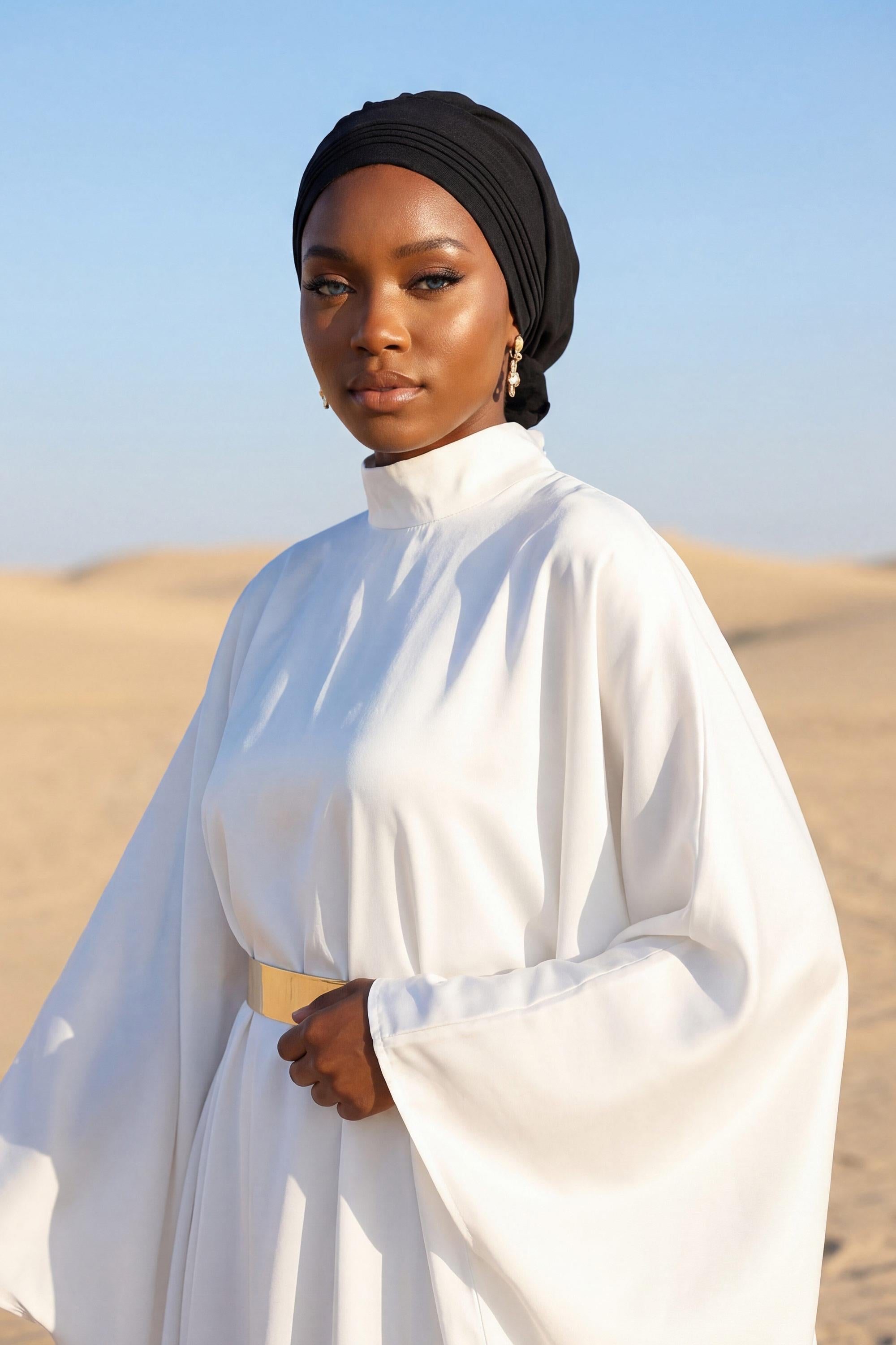 Dikişli Pileli Hazır Türban,HT-31A