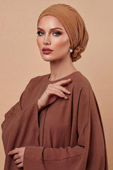 Dikişli Pileli Hazır Türban,HT-31A