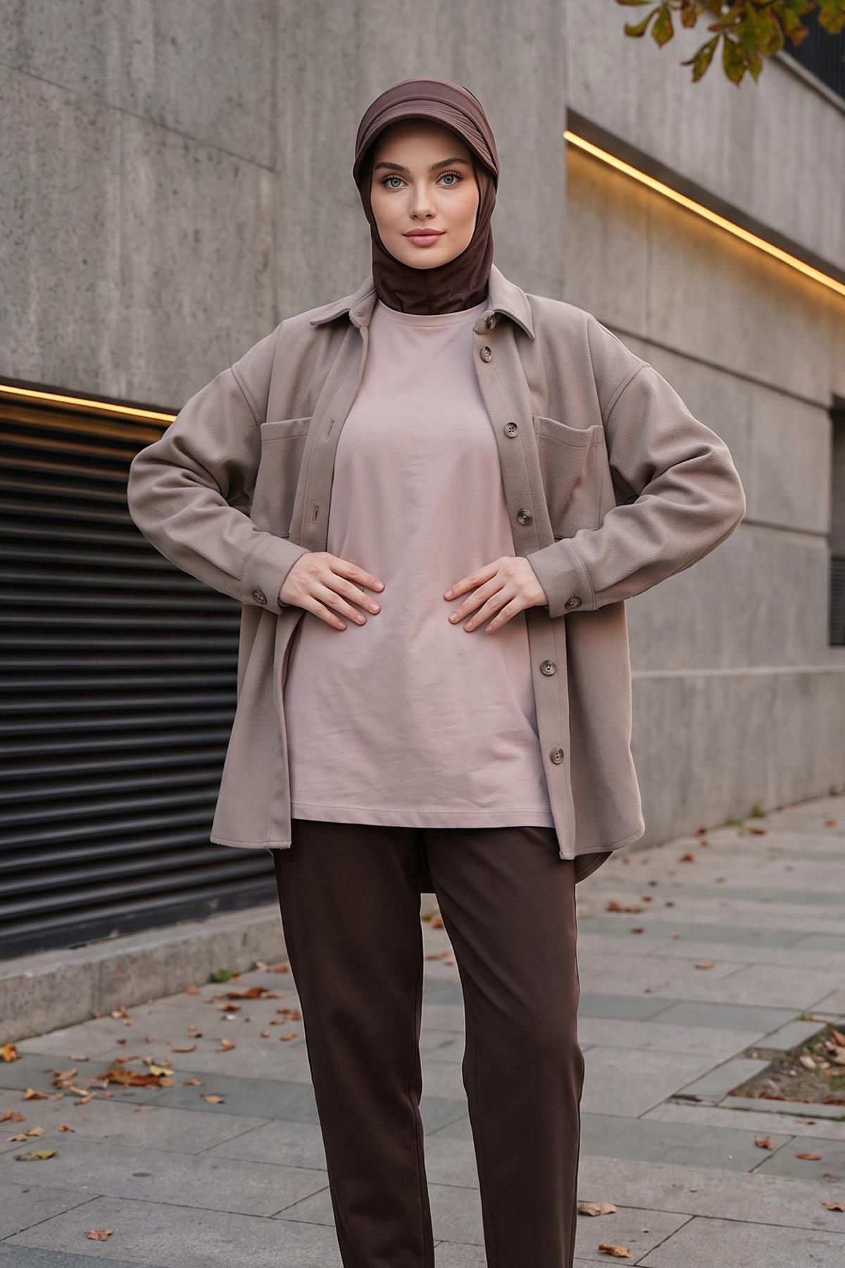 Kışlık Çıkarılabilir Siperlikli Tesettür Bone,B-82O