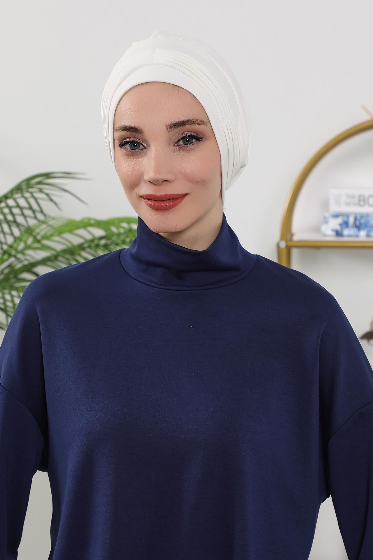 Dört Mevsim İnce Pile Dikişli Bone,B-19O