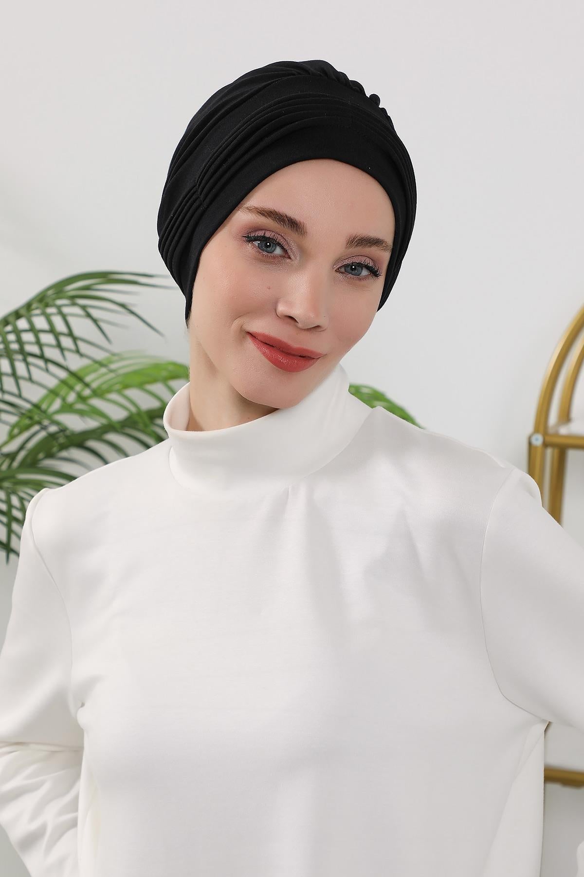 Dört Mevsim İnce Pile Dikişli Bone,B-19O