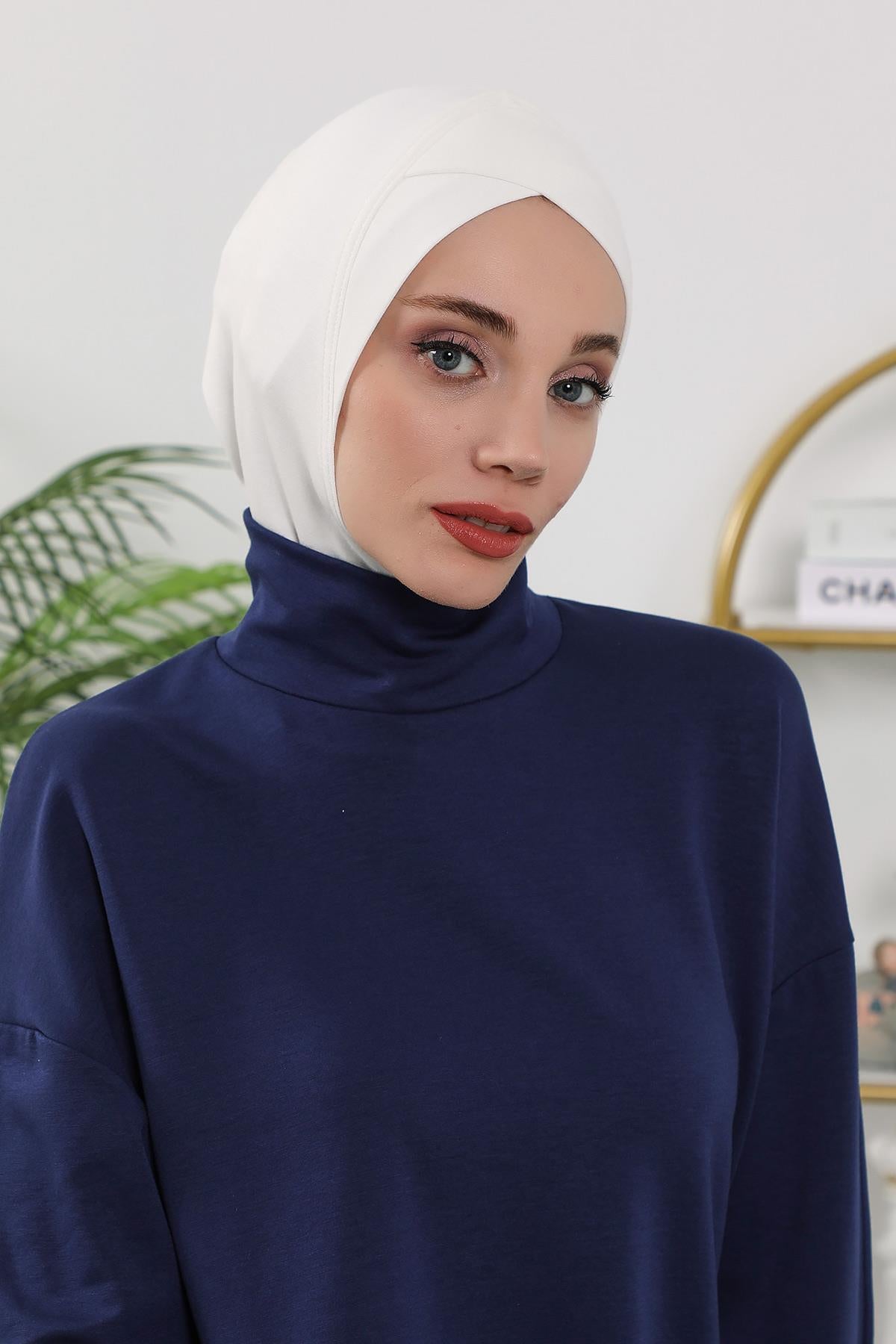 Dört Mevsim Önü Çapraz Detaylı Tesettür Bone,TB-4O