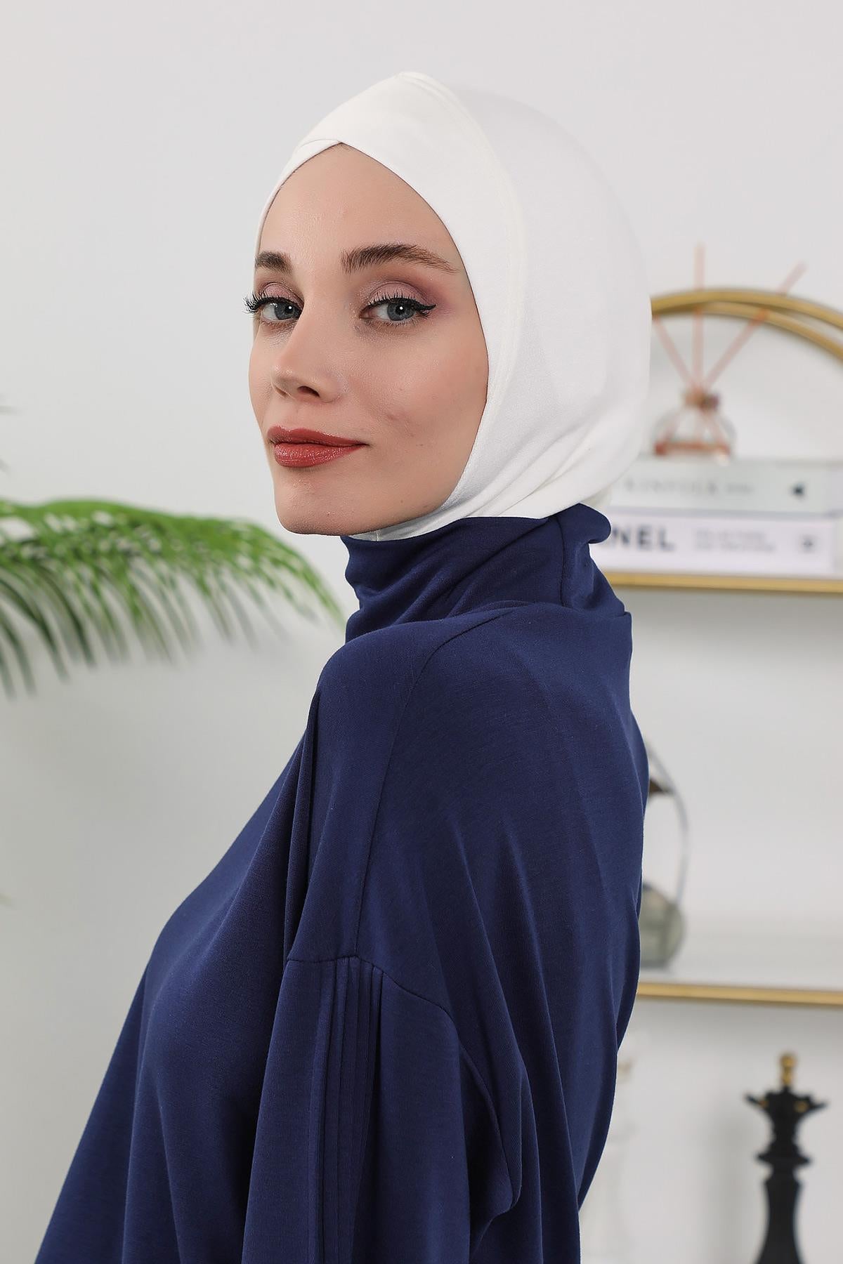 Dört Mevsim Önü Çapraz Detaylı Tesettür Bone,TB-4O