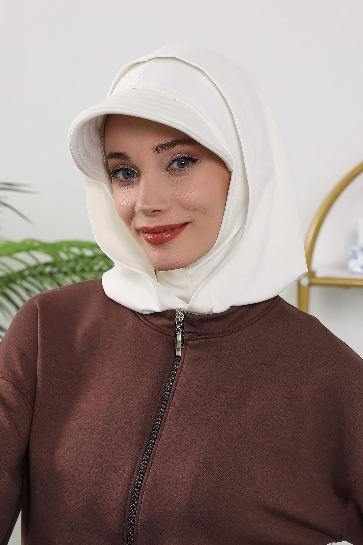 Dört Mevsim Siperlik ve Kapatıcı Özellikli Kadın Hazır Bone,B-88O