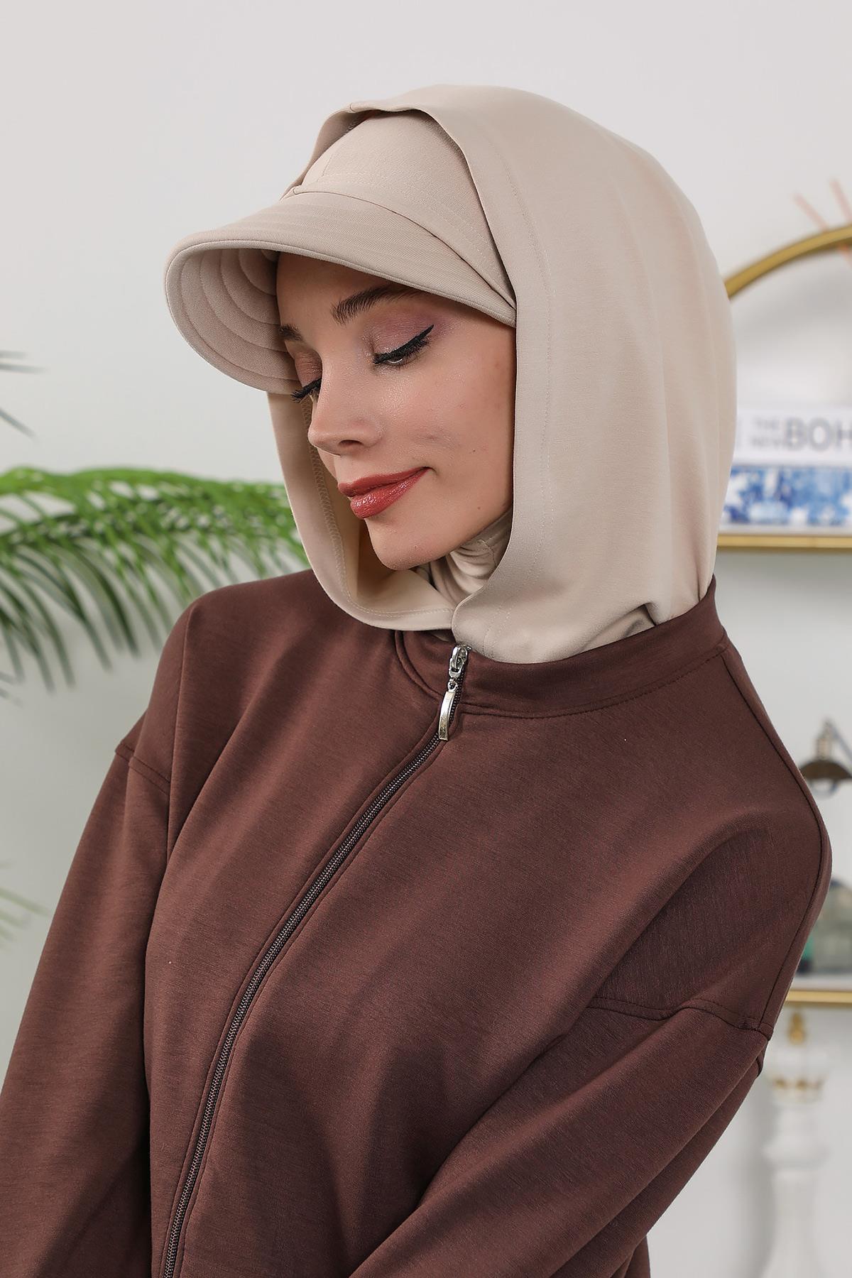 Dört Mevsim Siperlik ve Kapatıcı Özellikli Kadın Hazır Bone,B-88O