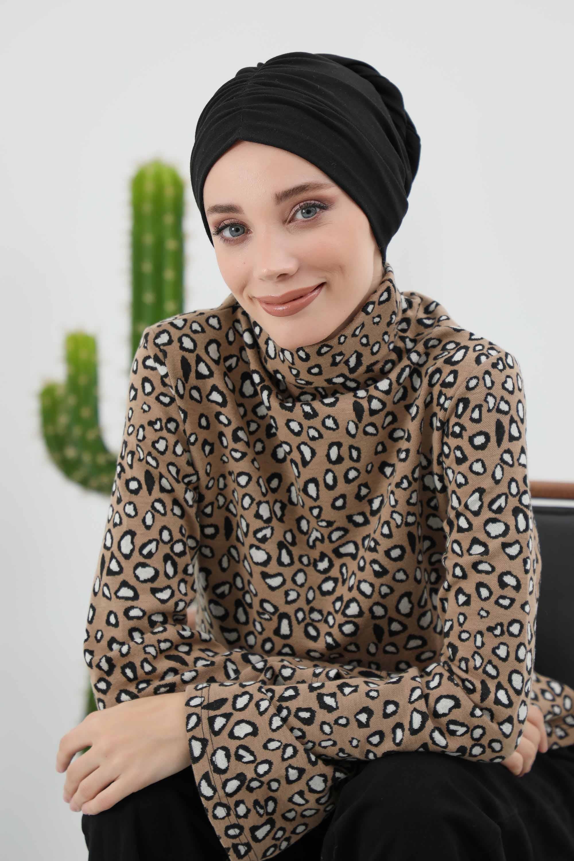 Fularlı Bone Türban,B-81IV