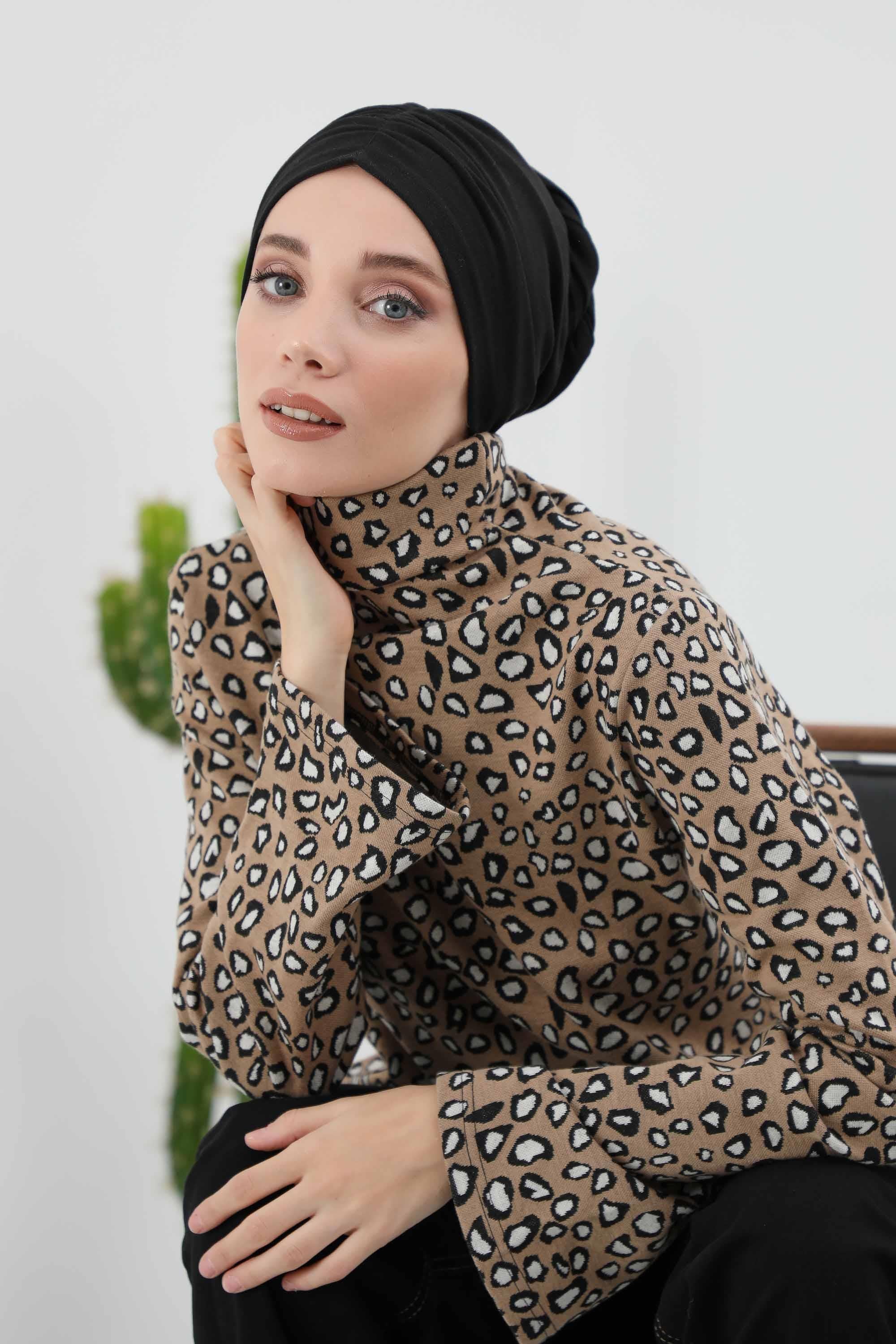 Fularlı Bone Türban,B-81IV