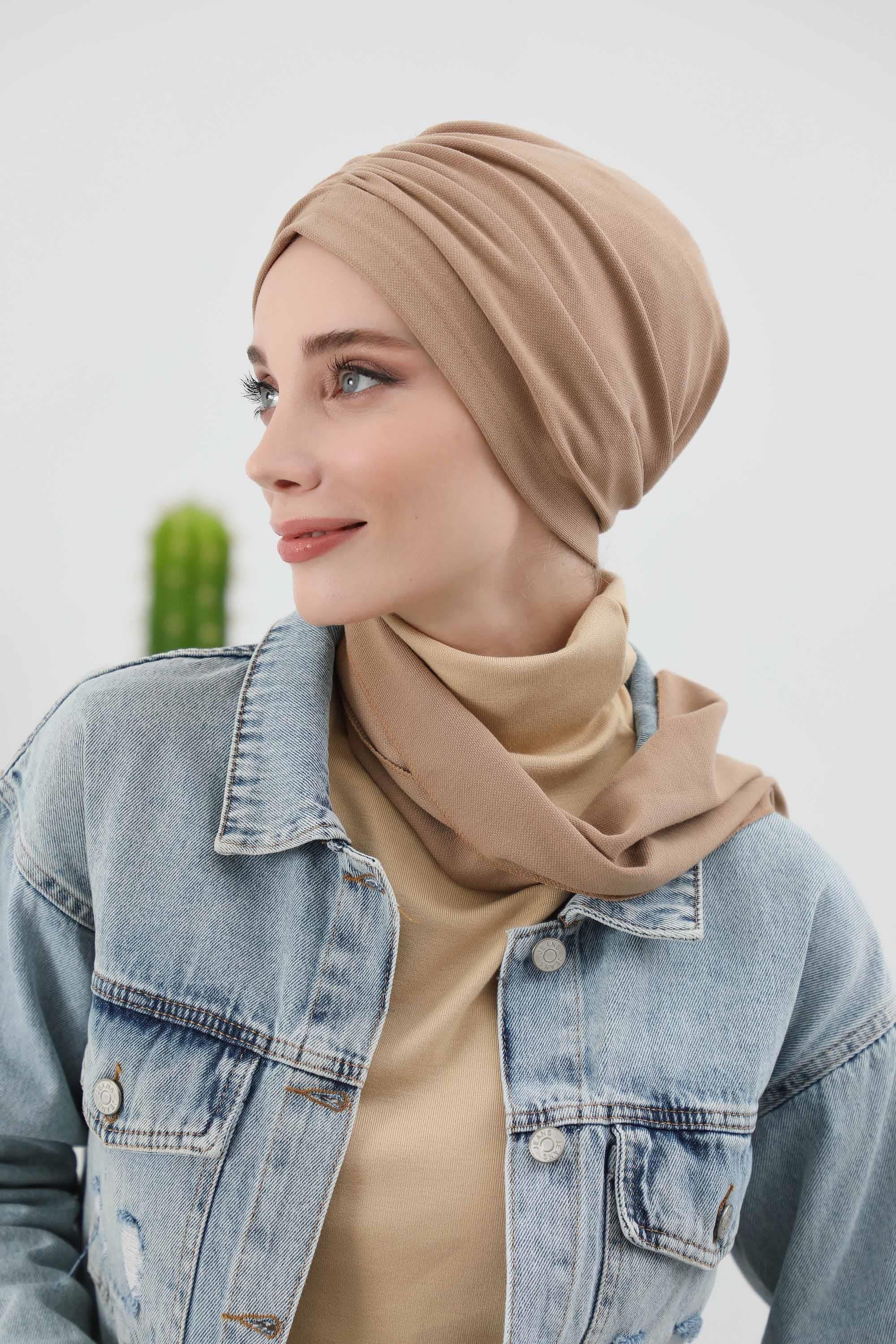 Fularlı Bone Türban,B-81IV