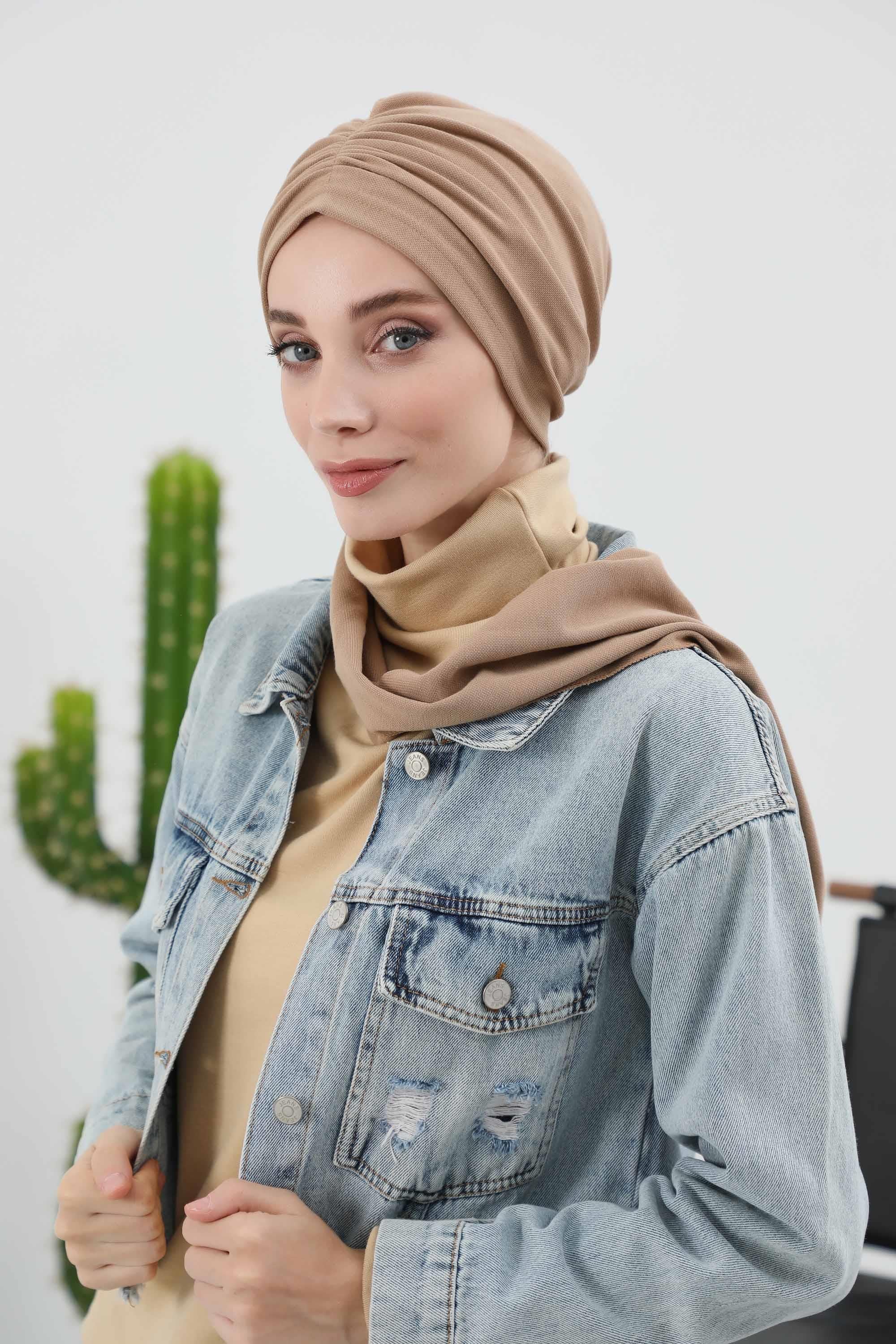 Fularlı Bone Türban,B-81IV