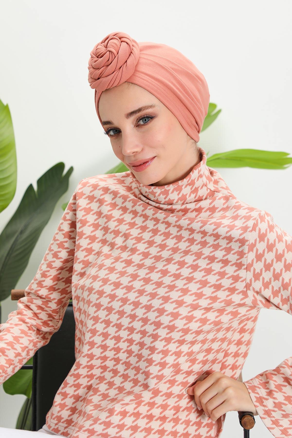 Fularlı Bone Türban,B-81RB