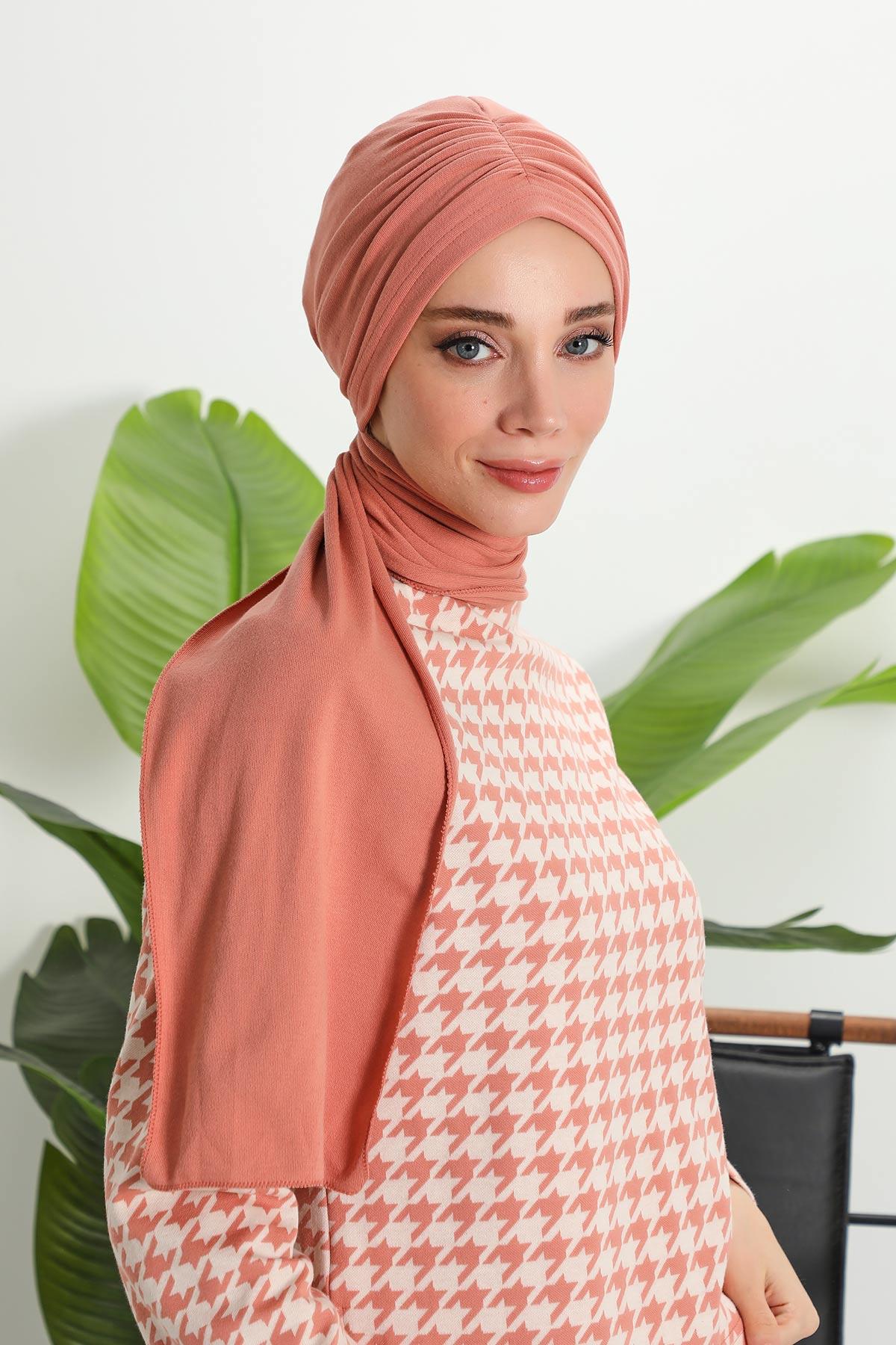 Fularlı Bone Türban,B-81RB