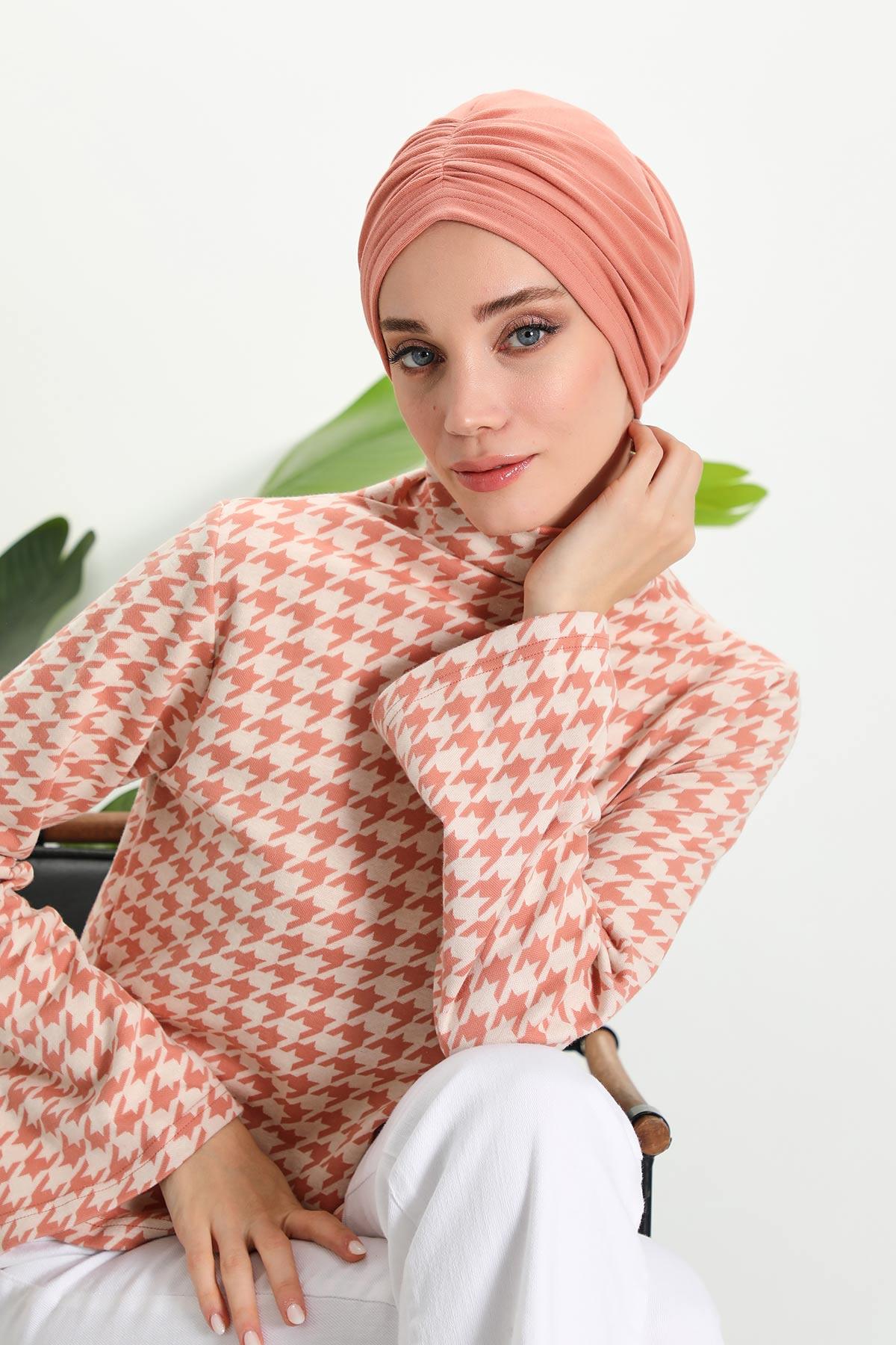 Fularlı Bone Türban,B-81RB