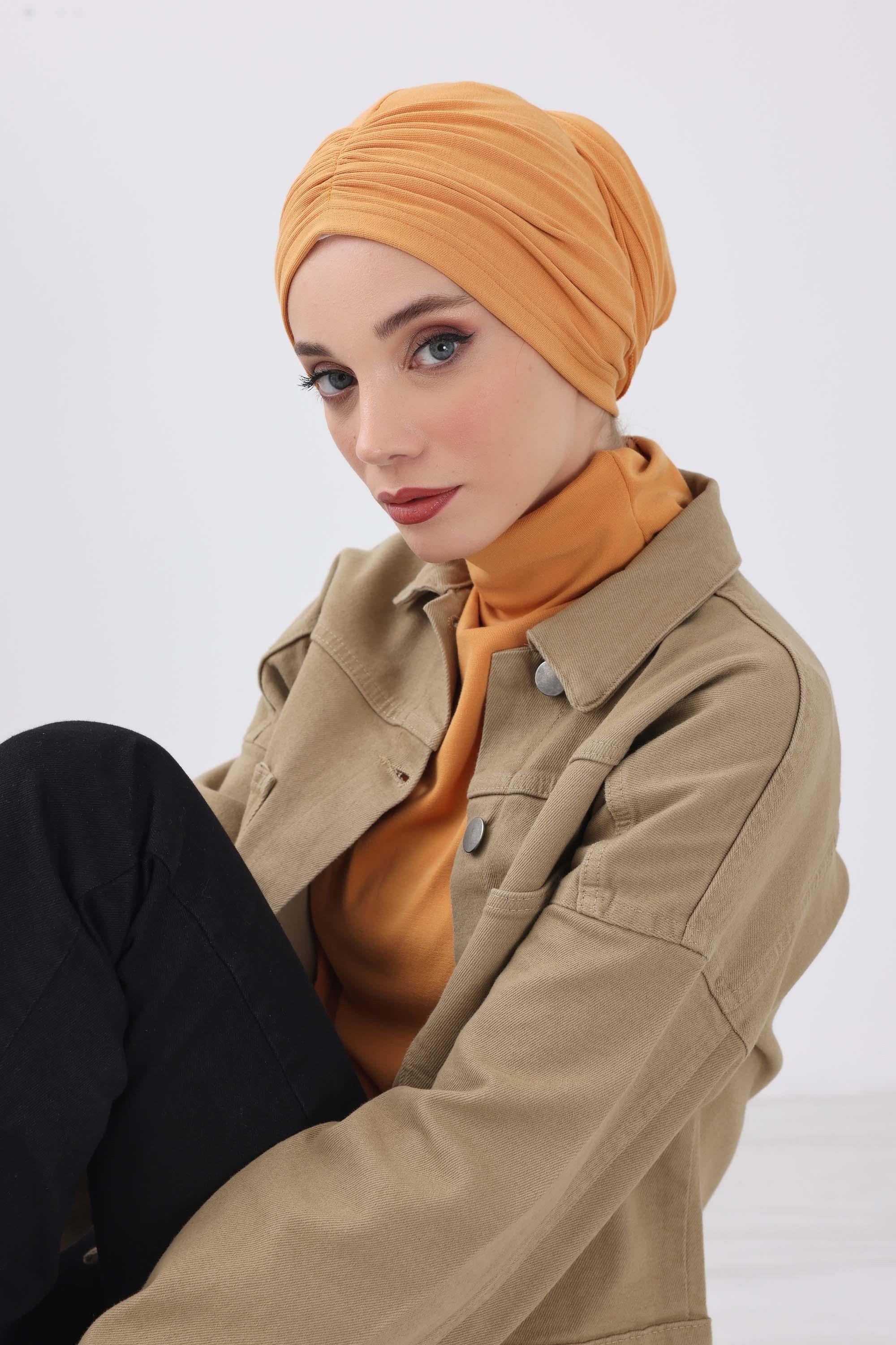 Fularlı Bone Türban,B-81RB