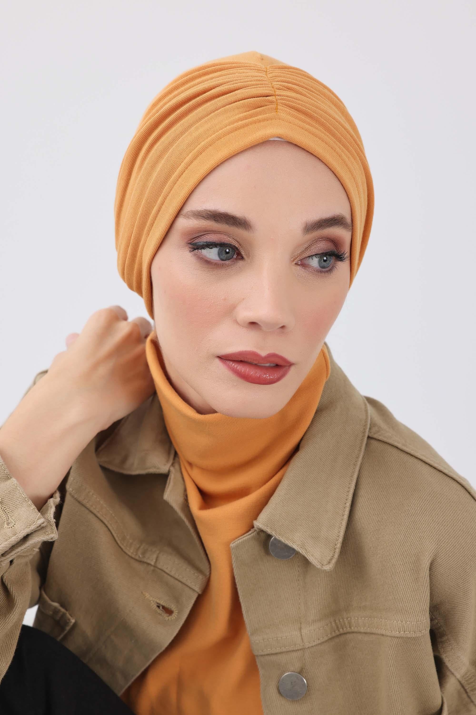Fularlı Bone Türban,B-81RB