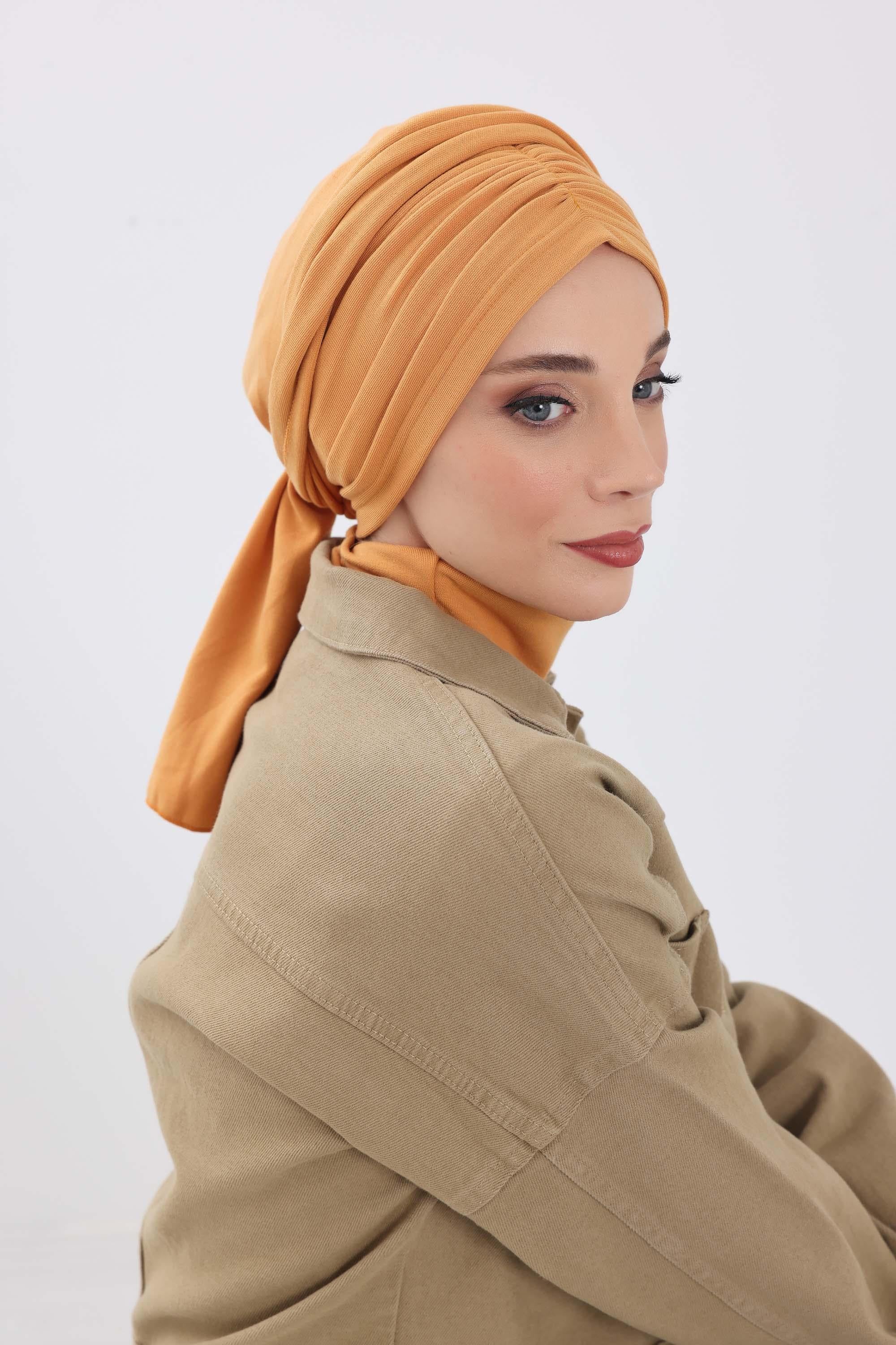 Fularlı Bone Türban,B-81RB
