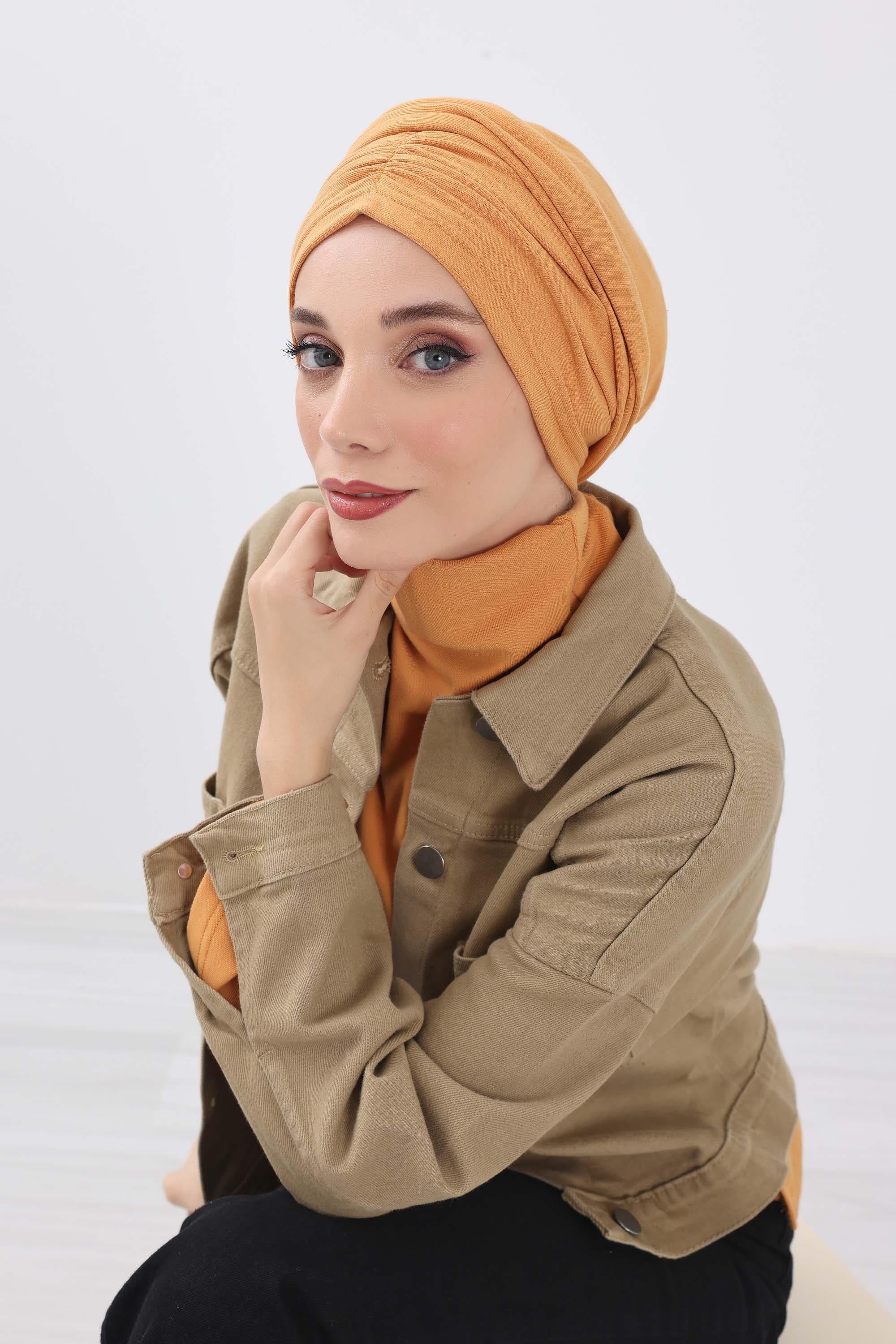Fularlı Bone Türban,B-81RB