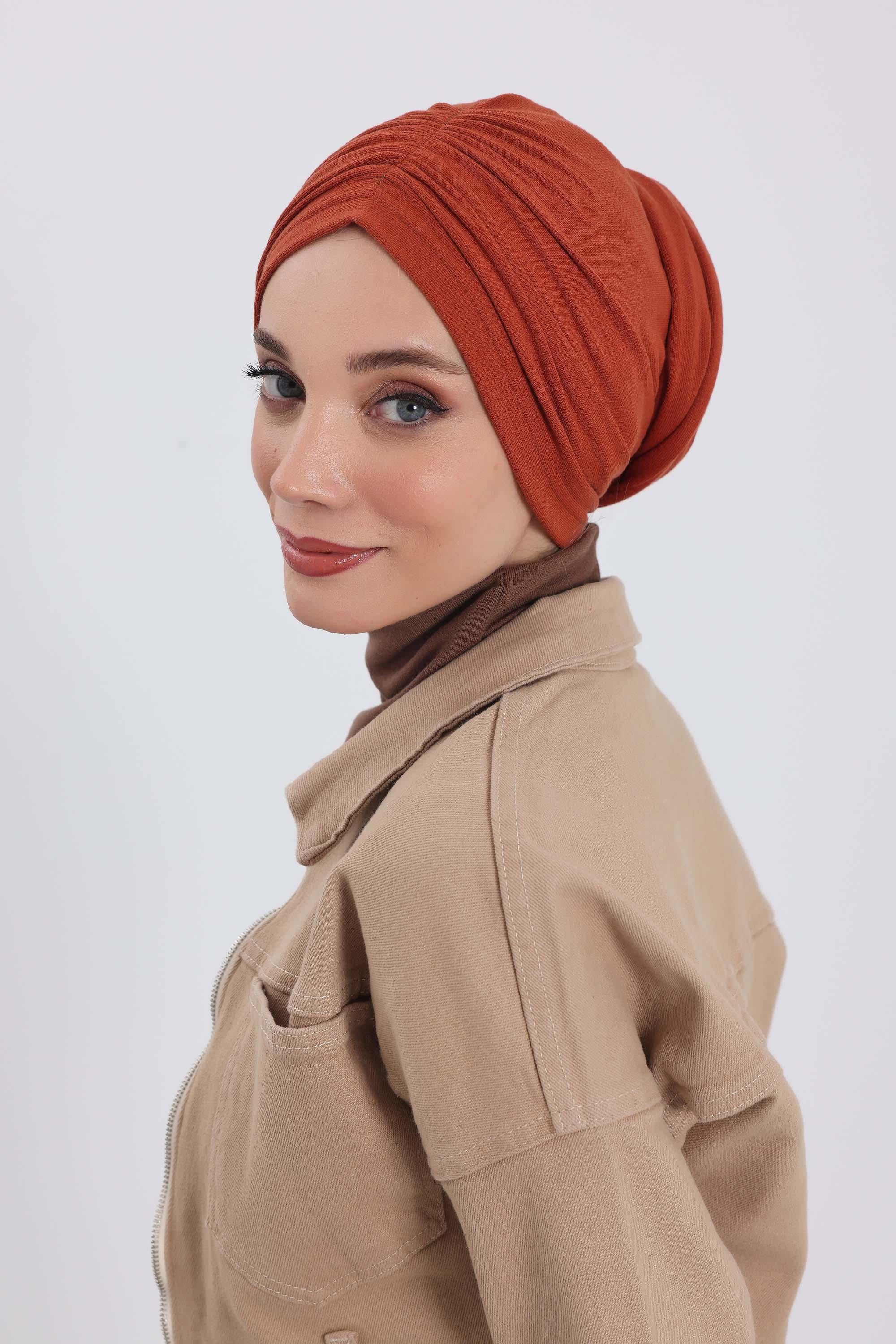 Fularlı Bone Türban,B-81RB