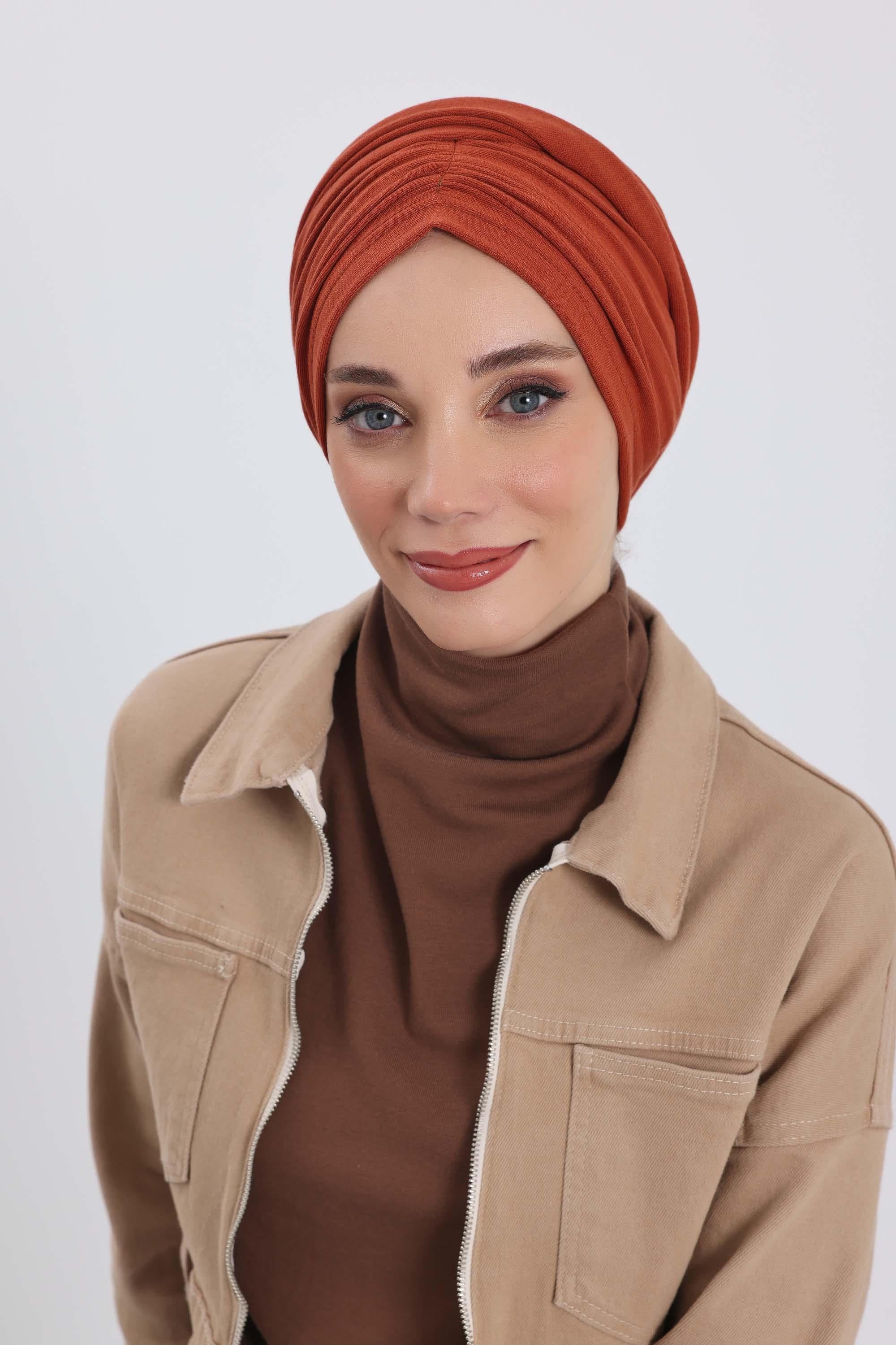 Fularlı Bone Türban,B-81RB