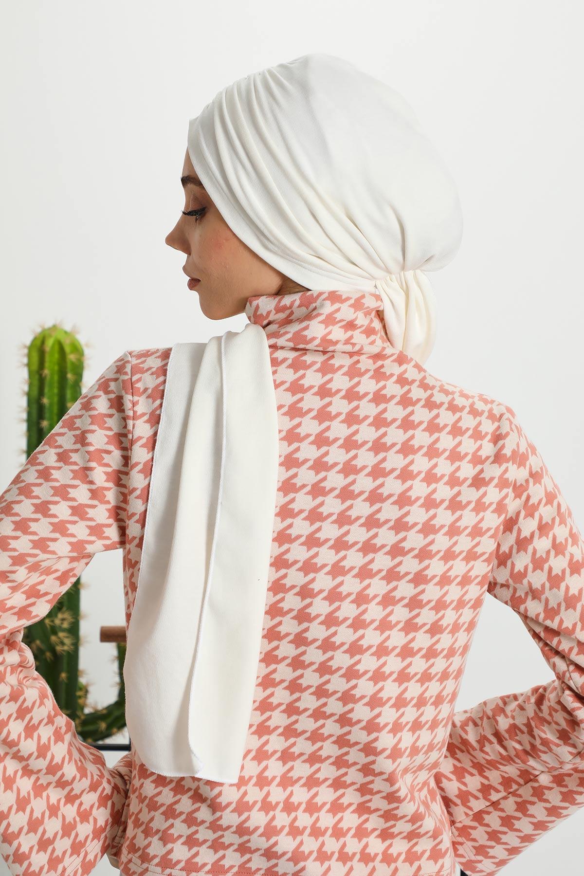 Fularlı Bone Türban,B-81RB